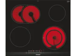 Siemens ET675FNP1E Strahlungsheizungskochfeld (602 mm breit, 4 Kochfelder, Glaskeramik, Autarkes Kochfeld)