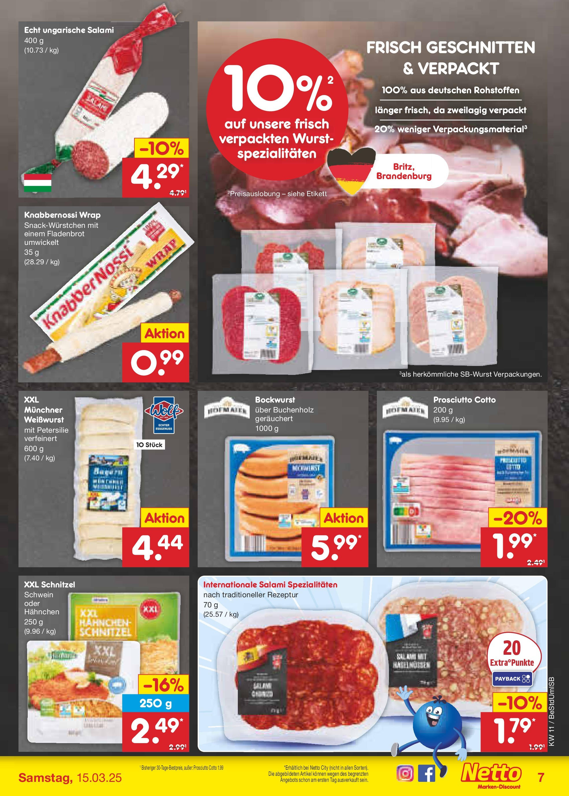 Netto Marken-Discount - Netto: Wochenangebote (ab 09.03.2025) » Angebote | Seite: 11 | Produkte: Bockwurst, Hahnchen, Schnitzel, Petersilie