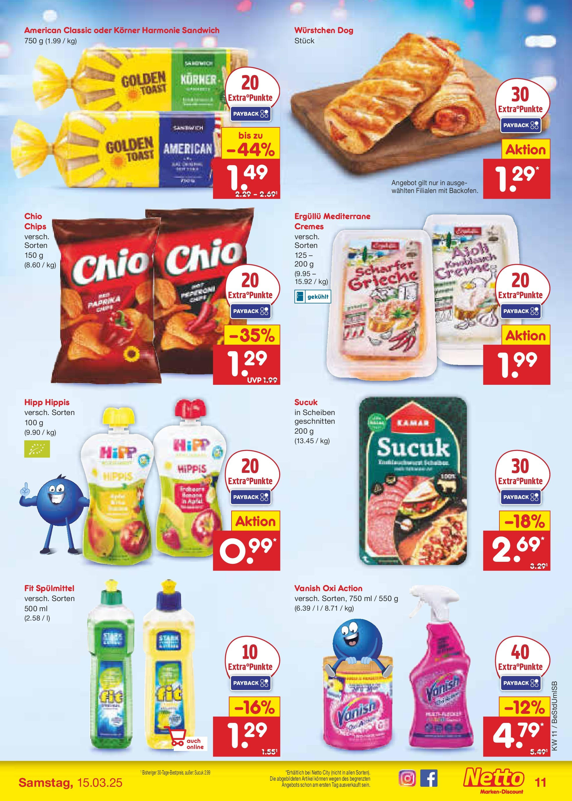 Netto Marken-Discount - Netto: Wochenangebote (ab 09.03.2025) » Angebote | Seite: 17 | Produkte: Toast, Creme, Paprika, Chips