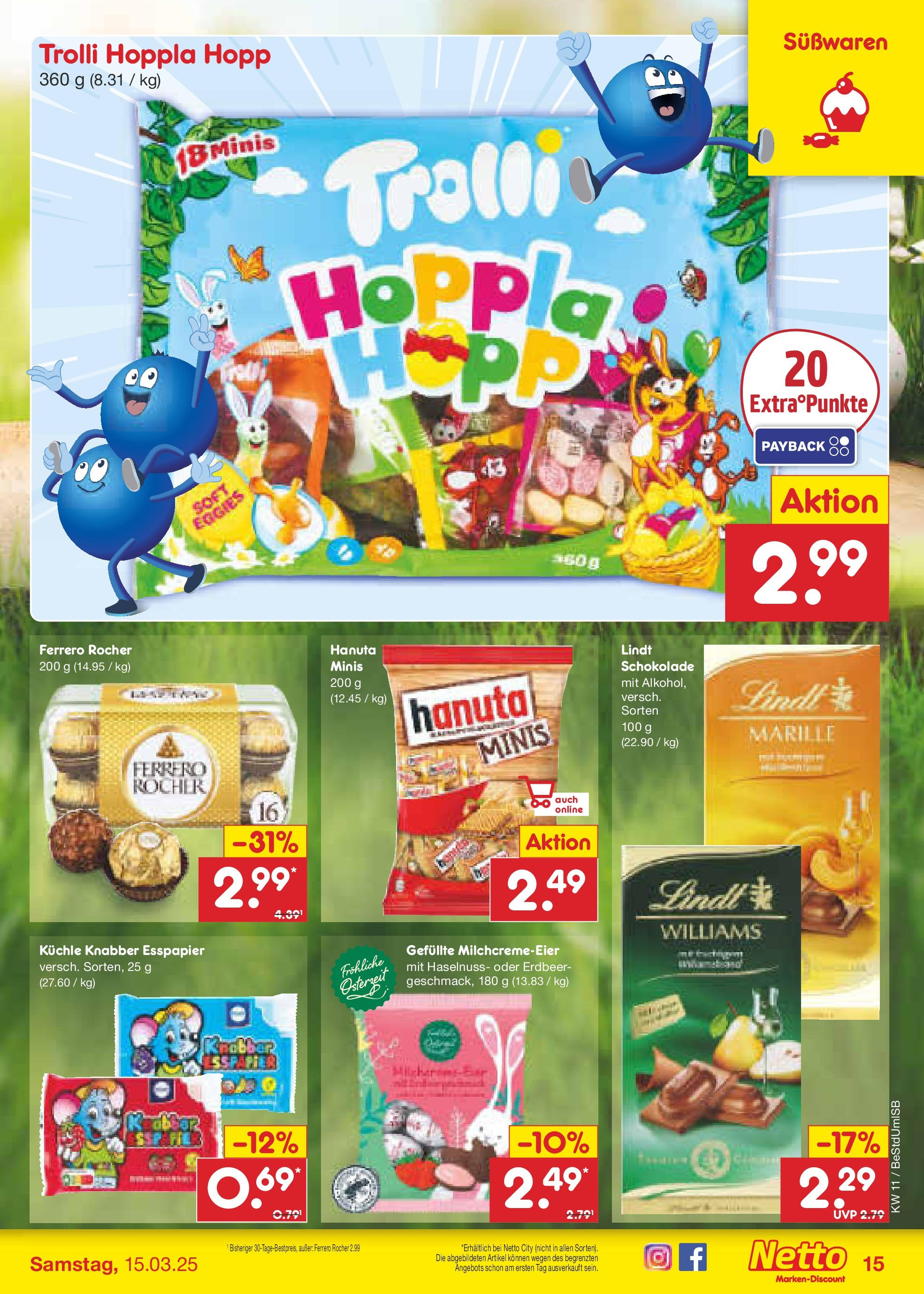 Netto Marken-Discount - Netto: Wochenangebote (ab 09.03.2025) » Angebote | Seite: 21 | Produkte: Ferrero rocher, Schokolade, Lindt