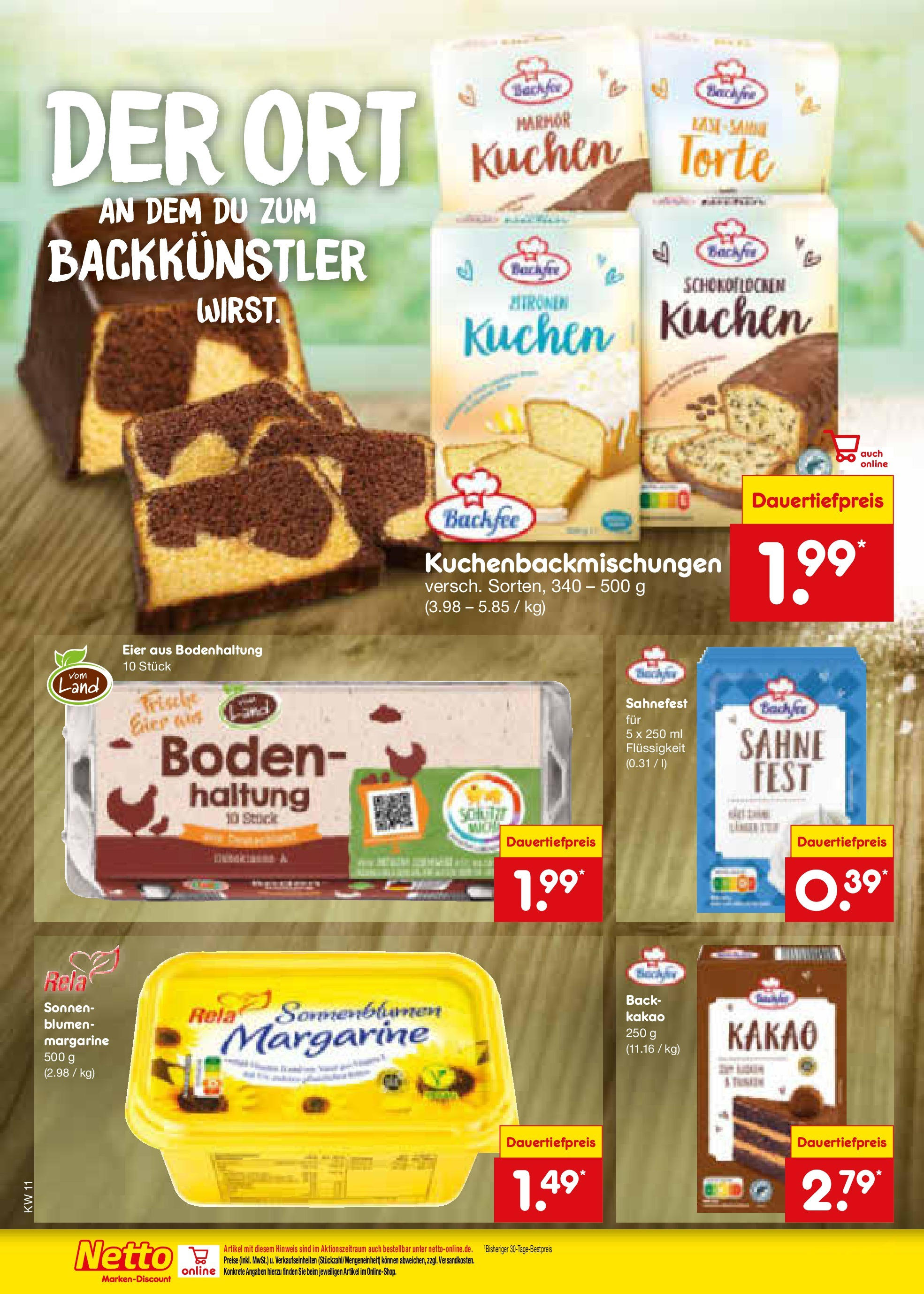 Netto Marken-Discount - Netto: Wochenangebote (ab 09.03.2025) » Angebote | Seite: 22 | Produkte: Margarine, Blumen, Kuchen, Sahne