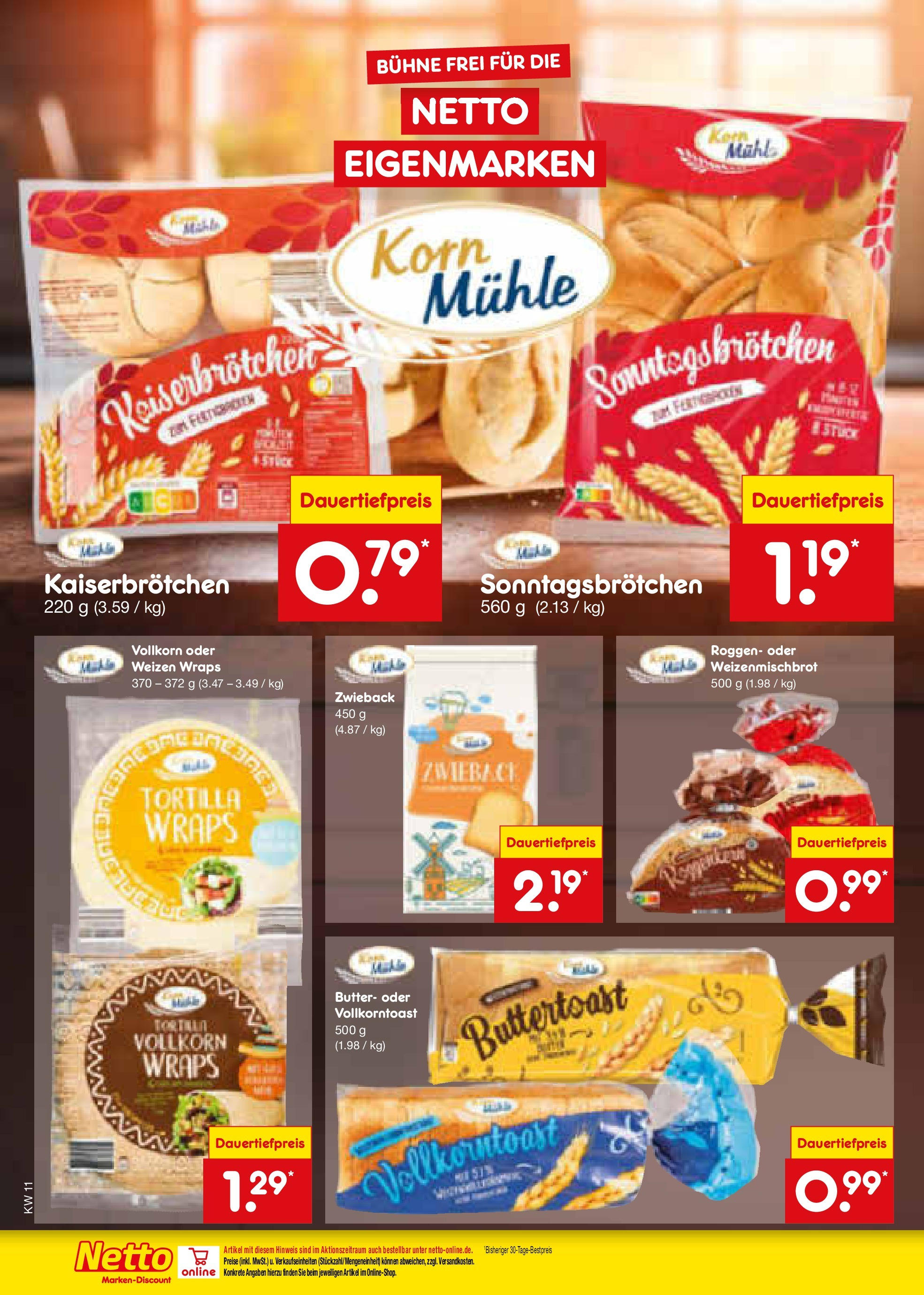 Netto Marken-Discount - Netto: Wochenangebote (ab 09.03.2025) » Angebote | Seite: 28 | Produkte: Mühle, Butter