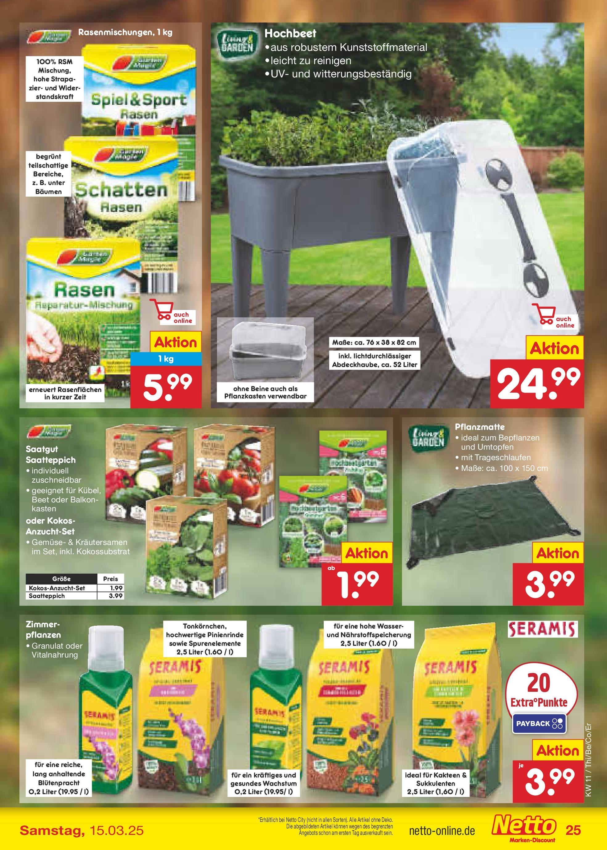 Netto Marken-Discount - Netto: Wochenangebote (ab 09.03.2025) » Angebote | Seite: 37 | Produkte: Hochbeet, Tür, Wasser