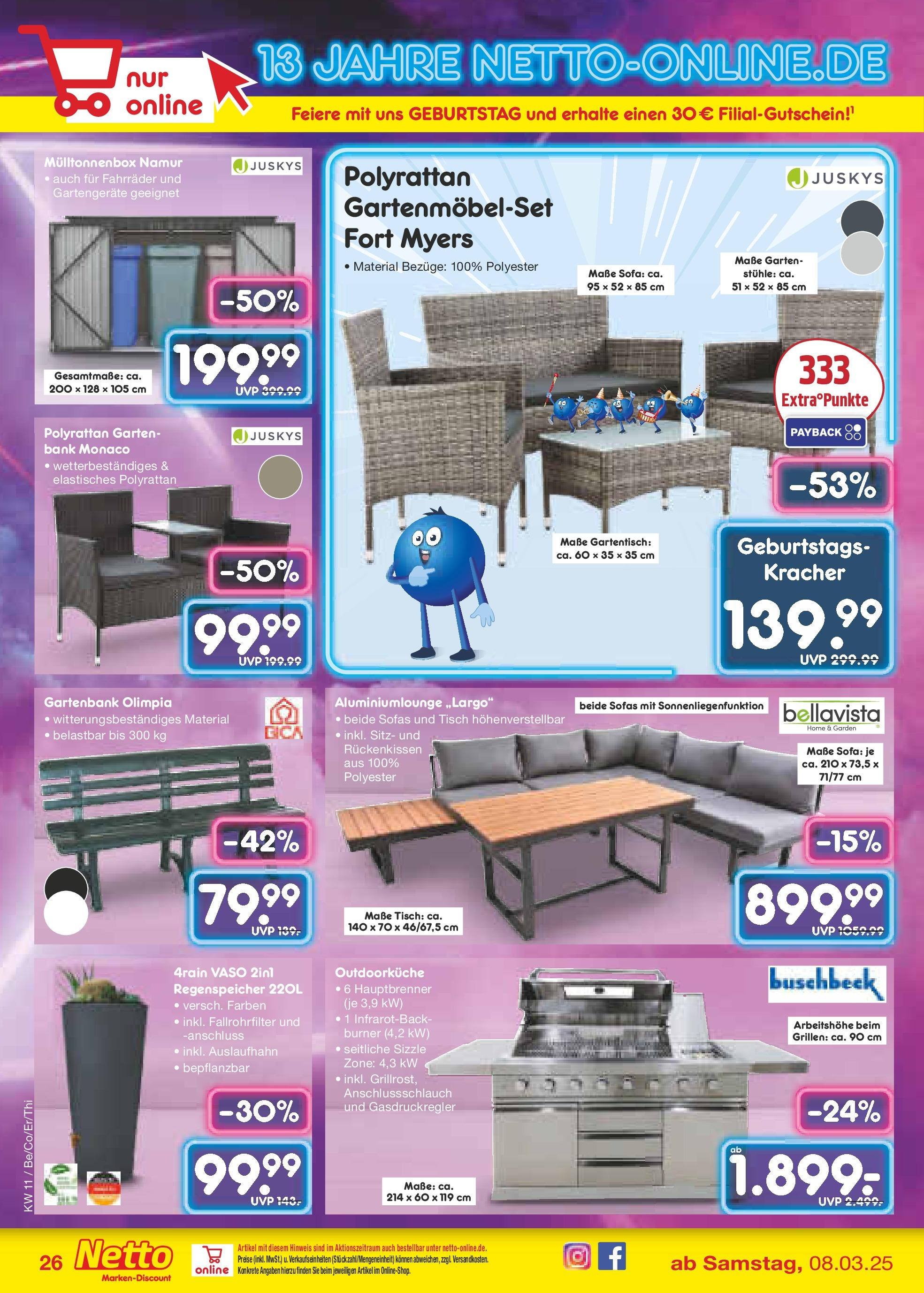 Netto Marken-Discount - Netto: Wochenangebote (ab 09.03.2025) » Angebote | Seite: 40 | Produkte: Sofa, Tisch