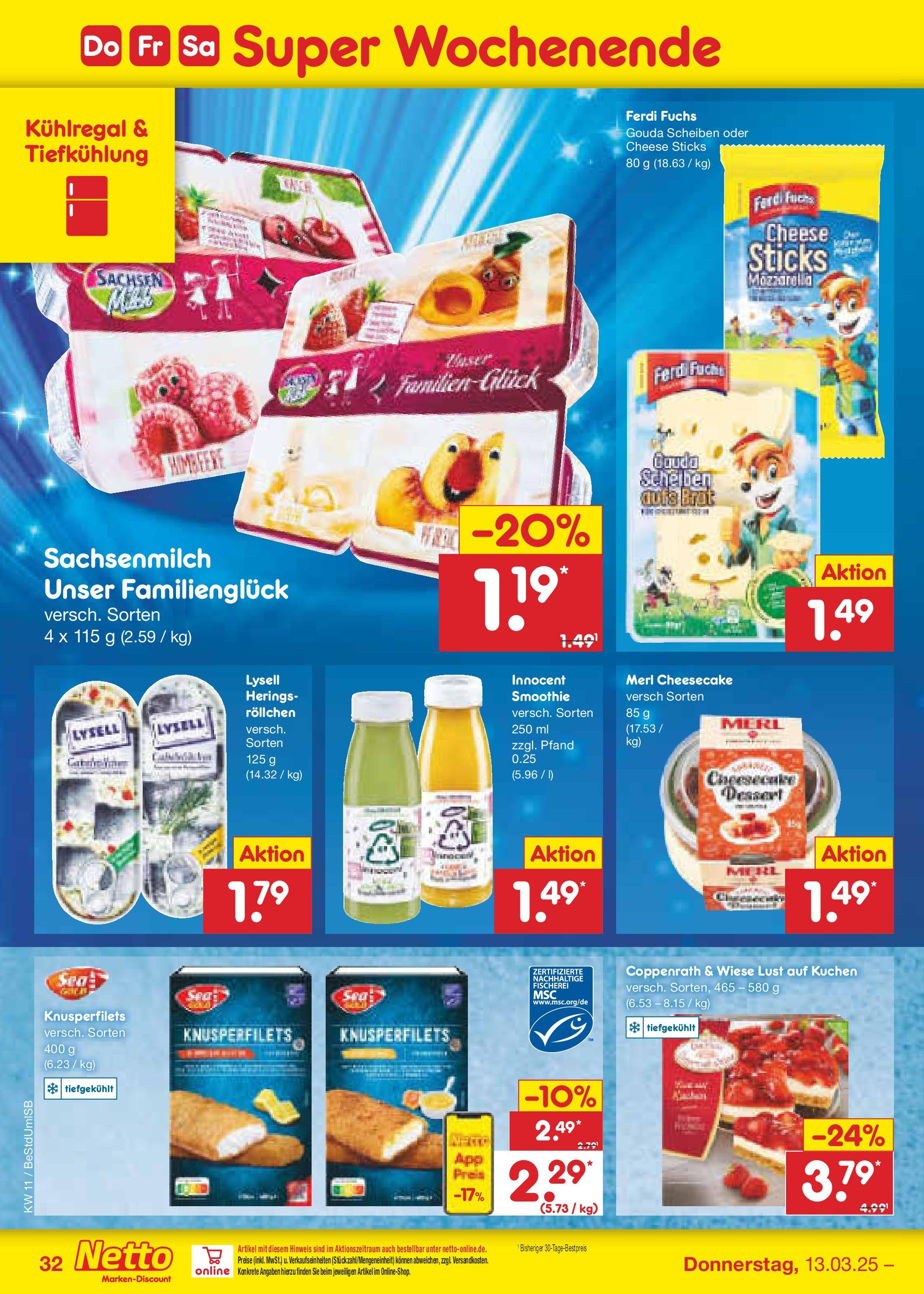 Netto Marken-Discount - Netto: Wochenangebote (ab 09.03.2025) » Angebote | Seite: 48 | Produkte: Mozzarella, Gouda, Himbeere, Kuchen