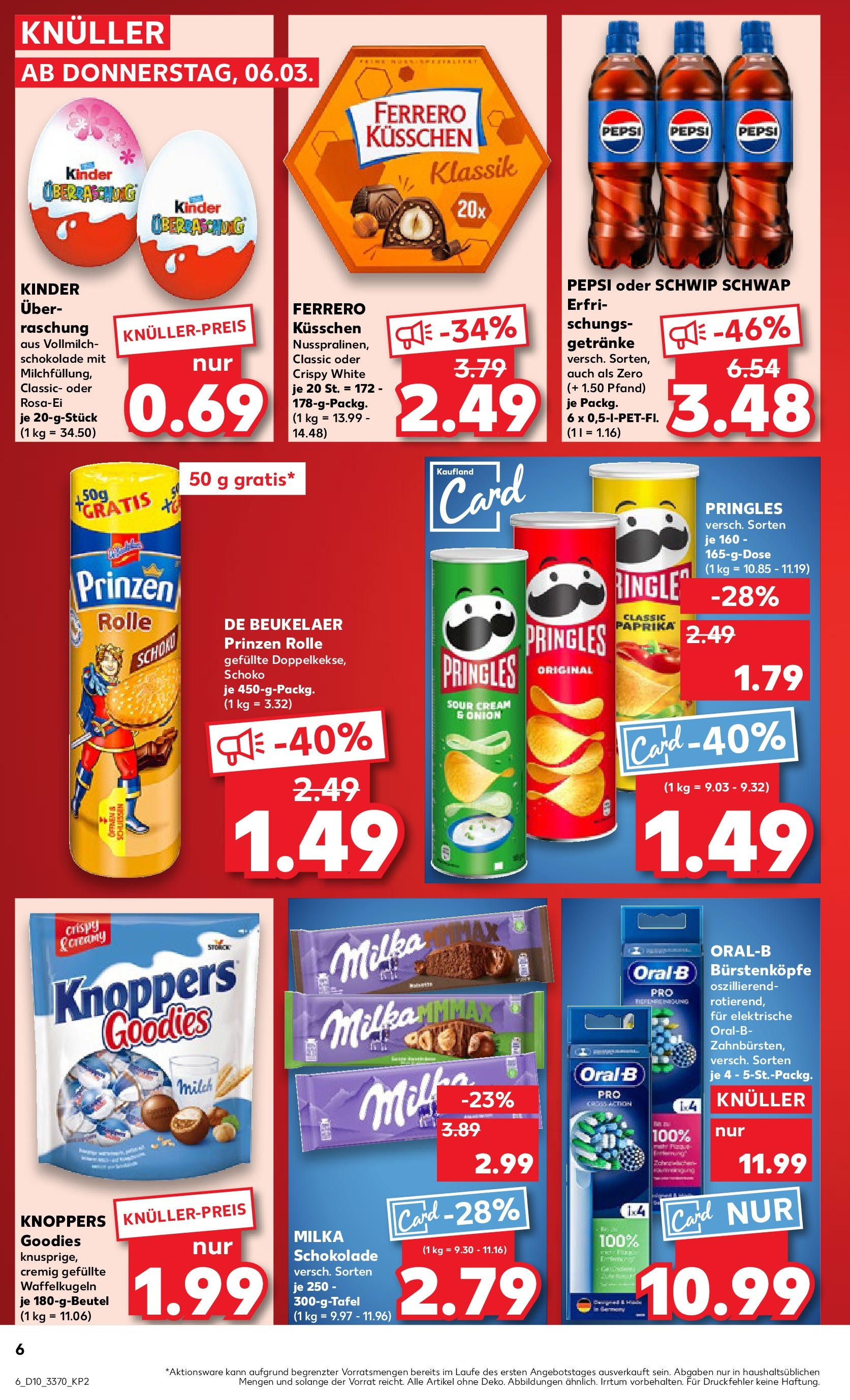 Kaufland - Prenzlau, Georg-Dreke-Ring 60 (ab 06.03.2025) » Angebote Online zum Blättern | Seite: 6 | Produkte: Schokolade, Milka, Pepsi, Pringles