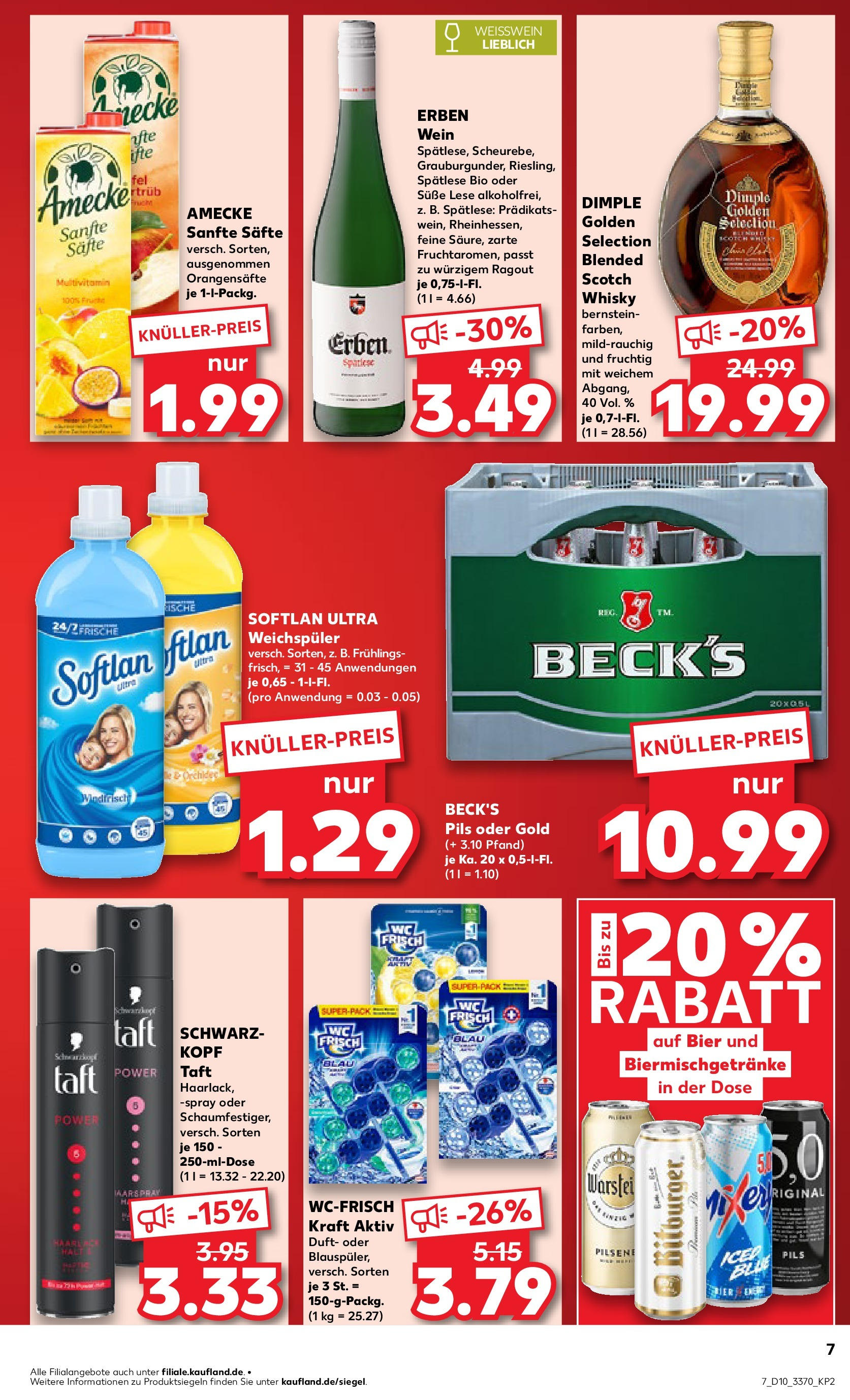 Kaufland - Prenzlau, Georg-Dreke-Ring 60 (ab 06.03.2025) » Angebote Online zum Blättern | Seite: 7 | Produkte: Bier, Weißwein, Pils, Duft