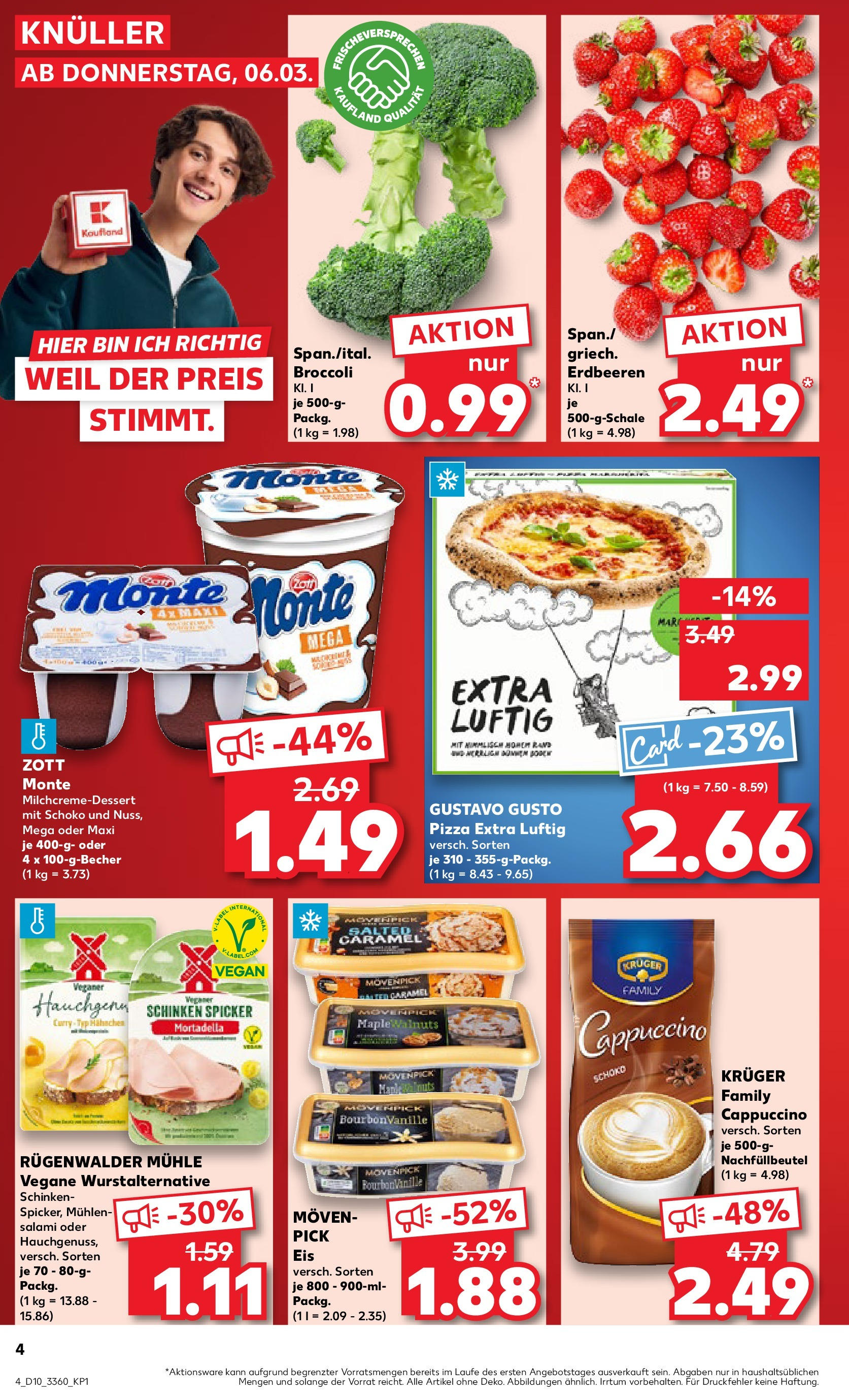 Kaufland - Prenzlau, Georg-Dreke-Ring 60 (ab 06.03.2025) » Angebote Online zum Blättern | Seite: 4 | Produkte: Gustavo gusto, Mühle, Schinken, Pizza