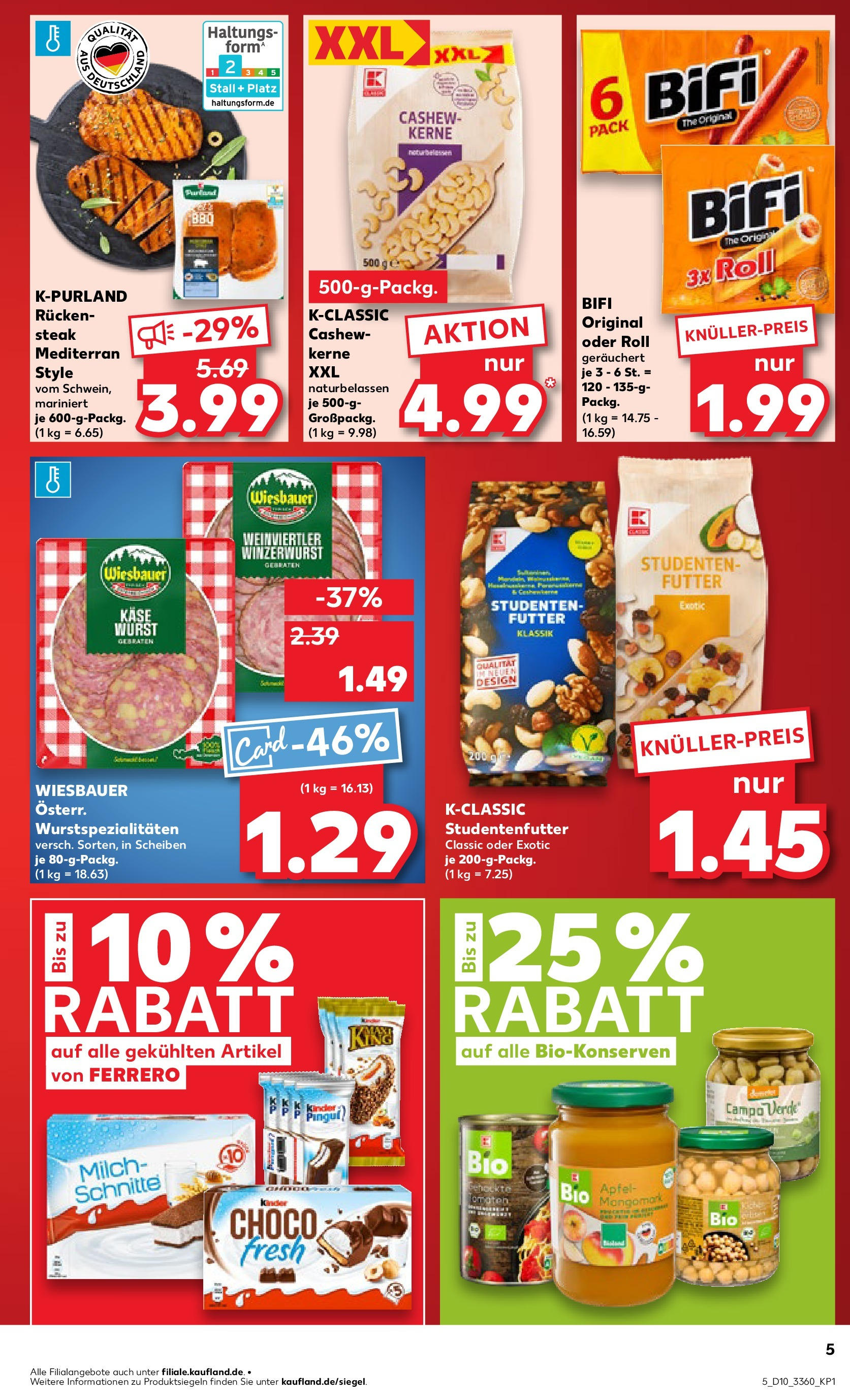 Kaufland - Prenzlau, Georg-Dreke-Ring 60 (ab 06.03.2025) » Angebote Online zum Blättern | Seite: 5 | Produkte: Käse, Bifi, Äpfel, Steak