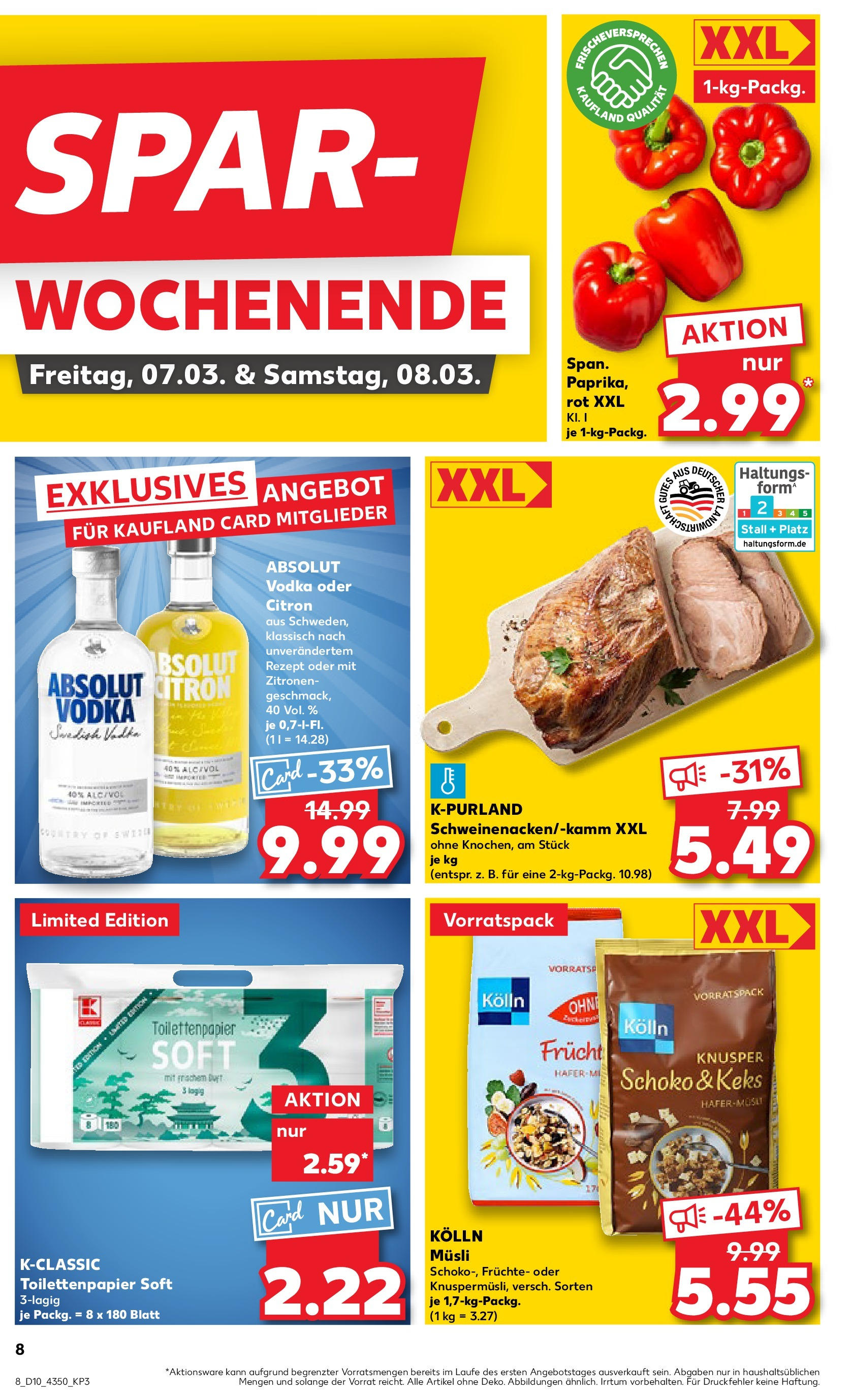 Kaufland - Prenzlau, Georg-Dreke-Ring 60 (ab 06.03.2025) » Angebote Online zum Blättern | Seite: 8 | Produkte: Musli, Kolln, Kolln musli, Toilettenpapier