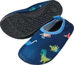 PUSBLU Badeschuhe mit Dino-Muster, blau, Gr. 25/26