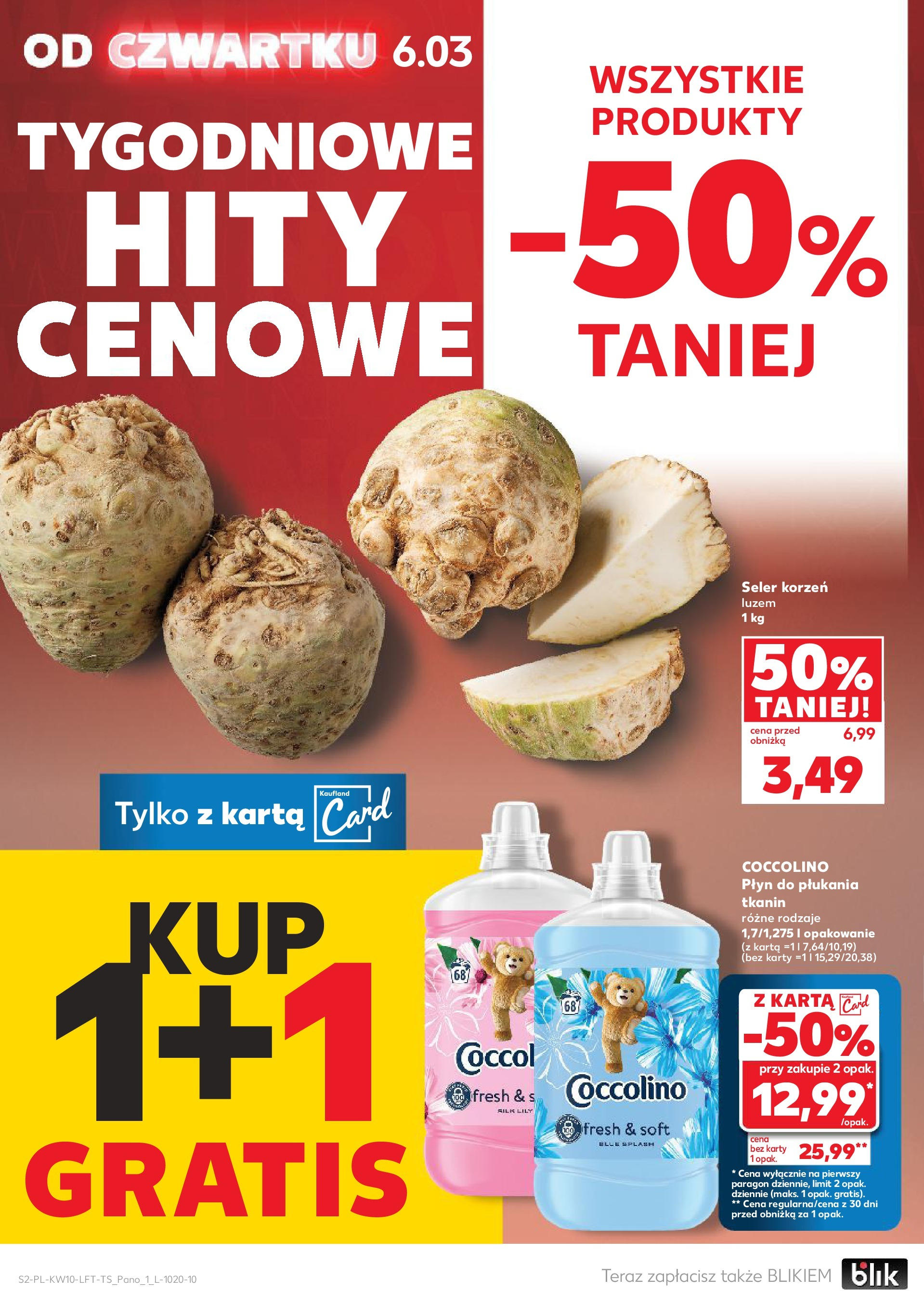 Kaufland gazetka od 06.03.2025 - od jutra PDF | Strona: 2 | Produkty: Karta, Coccolino, Płyn do płukania tkanin