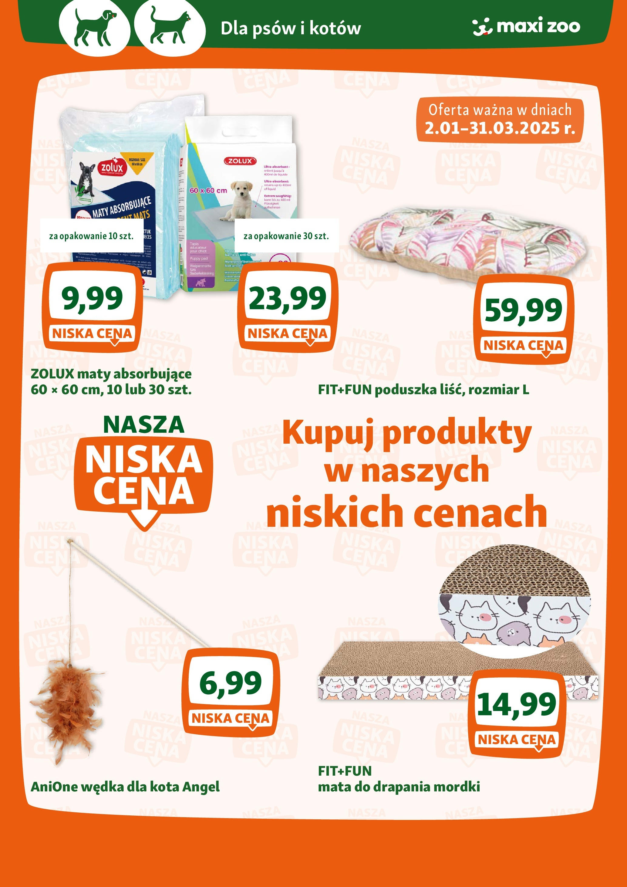 Maxi Zoo Gazetka od (06.03.2025 - 12.03.2025) | Strona: 13 | Produkty: Poduszka