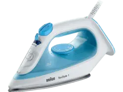 Braun TexStyle 1 SI 1050 BL Dampfbügeleisen (2000 Watt, Blau/Weiß)
