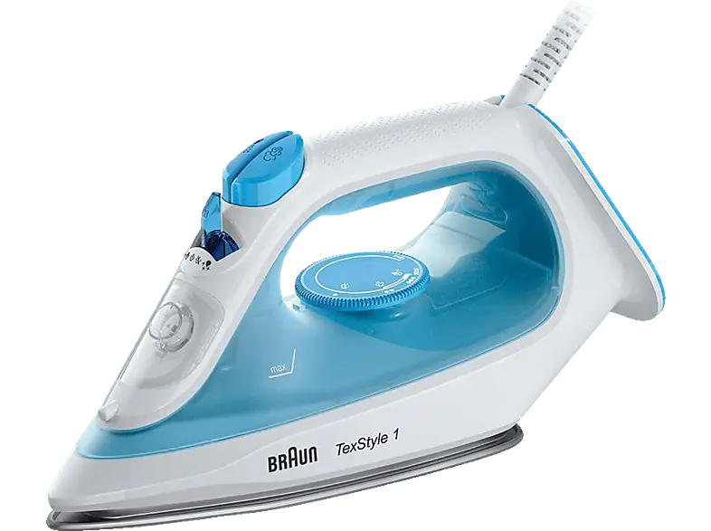 Braun TexStyle 1 SI 1050 BL Dampfbügeleisen (2000 Watt, Blau/Weiß)