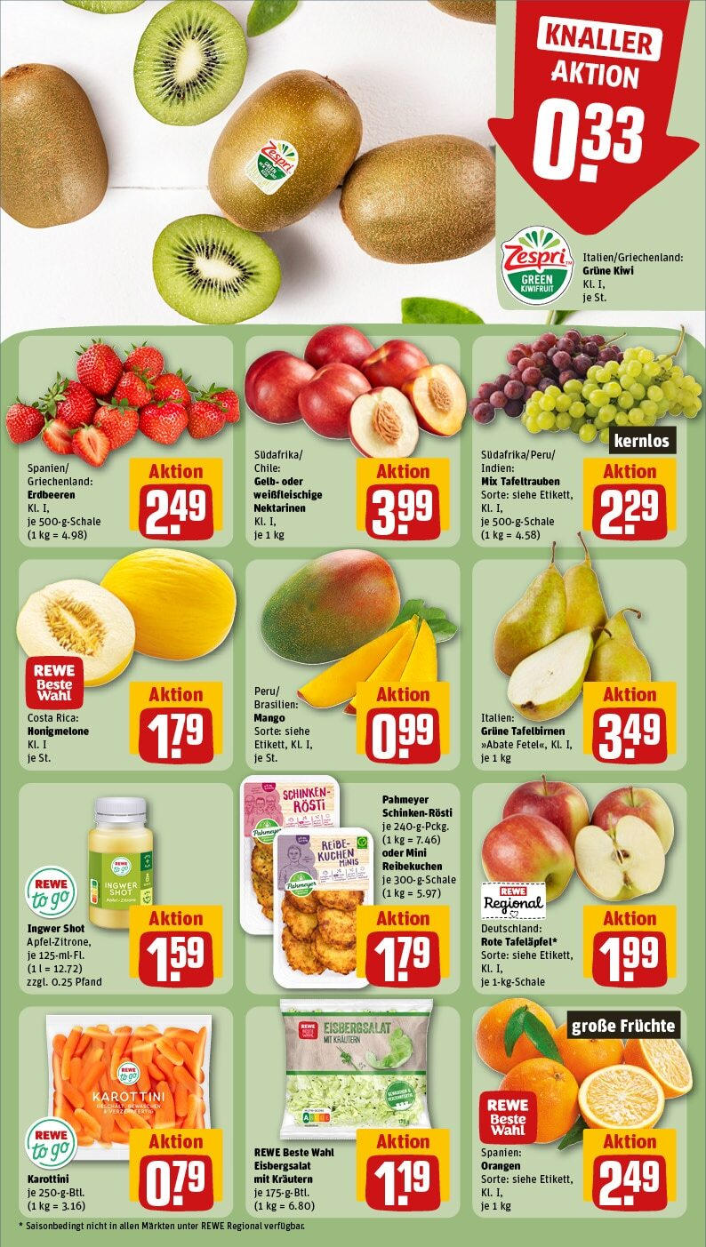 Rewe - Rewe: Wochenangebote (ab 10.03.2025) zum Blättern » Angebote | Seite: 6 | Produkte: Nektarinen, Mango, Melone, Schinken