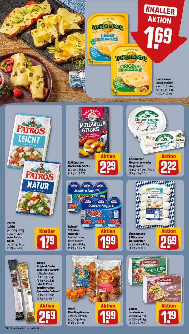 Rewe - Rewe: Wochenangebote (ab 10.03.2025) zum Blättern » Angebote | Seite: 13 | Produkte: Mozzarella, Burger, Rotkäppchen, Salami