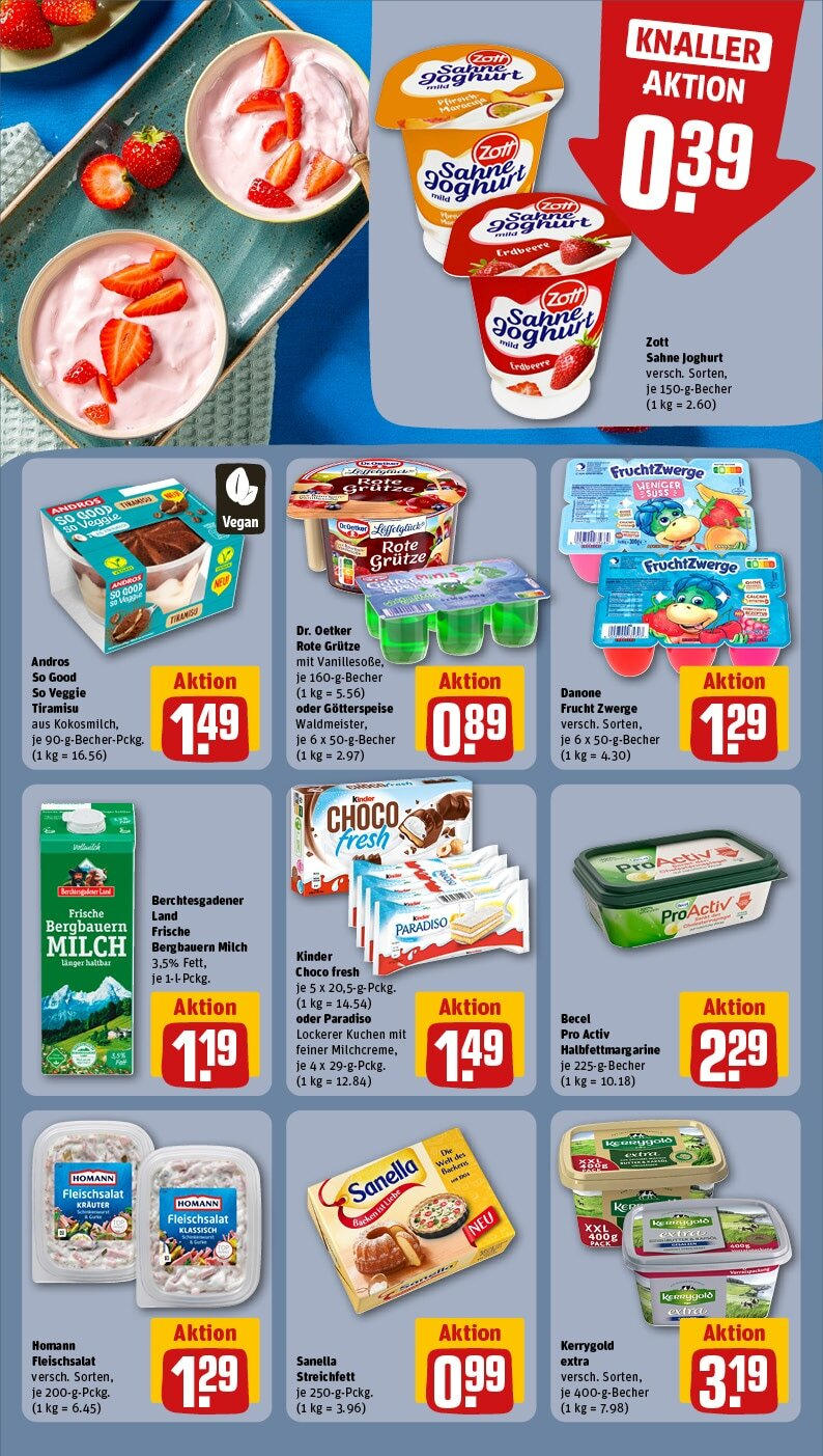 Rewe - Rewe: Wochenangebote (ab 10.03.2025) zum Blättern » Angebote | Seite: 14 | Produkte: Milch, Fruchtzwerge, Becel, Sahne