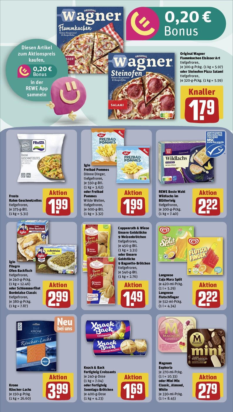 Rewe - Rewe: Wochenangebote (ab 10.03.2025) zum Blättern » Angebote | Seite: 15 | Produkte: Langnese, Frosta, Salami, Pizza