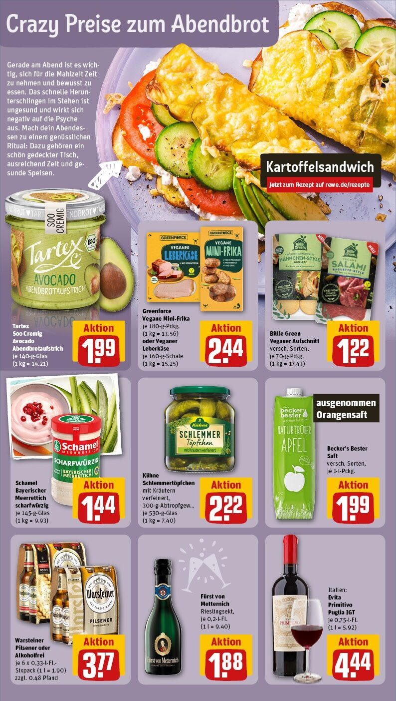 Rewe - Rewe: Wochenangebote (ab 10.03.2025) zum Blättern » Angebote | Seite: 19 | Produkte: Äpfel, Orangensaft, Avocado, Leberkase