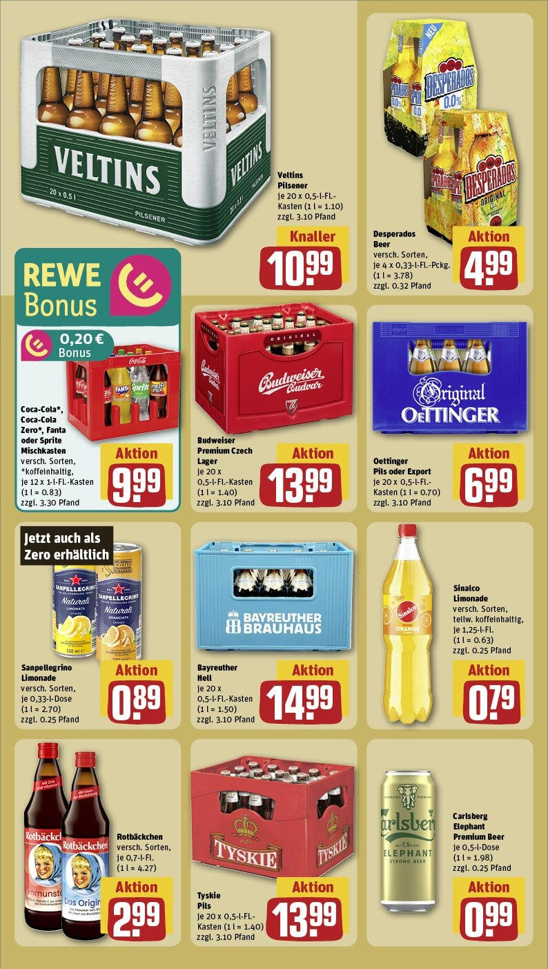 Rewe - Rewe: Wochenangebote (ab 10.03.2025) zum Blättern » Angebote | Seite: 20 | Produkte: Sinalco, Limonade, Oettinger, Desperados