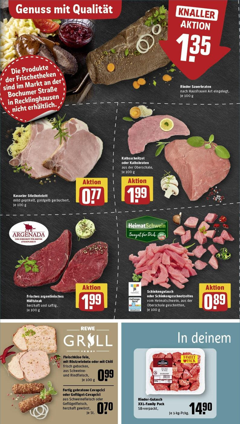 Rewe - Rewe: Wochenangebote (ab 10.03.2025) zum Blättern » Angebote | Seite: 8 | Produkte: Grill, Rindergulasch, Cevapcici, Schweinefleisch