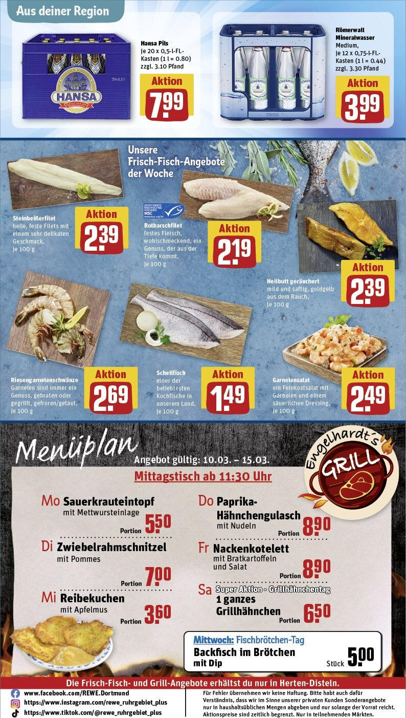 Rewe - Rewe: Wochenangebote (ab 10.03.2025) zum Blättern » Angebote | Seite: 29 | Produkte: Grill, Garnelen, Paprika, Uhr