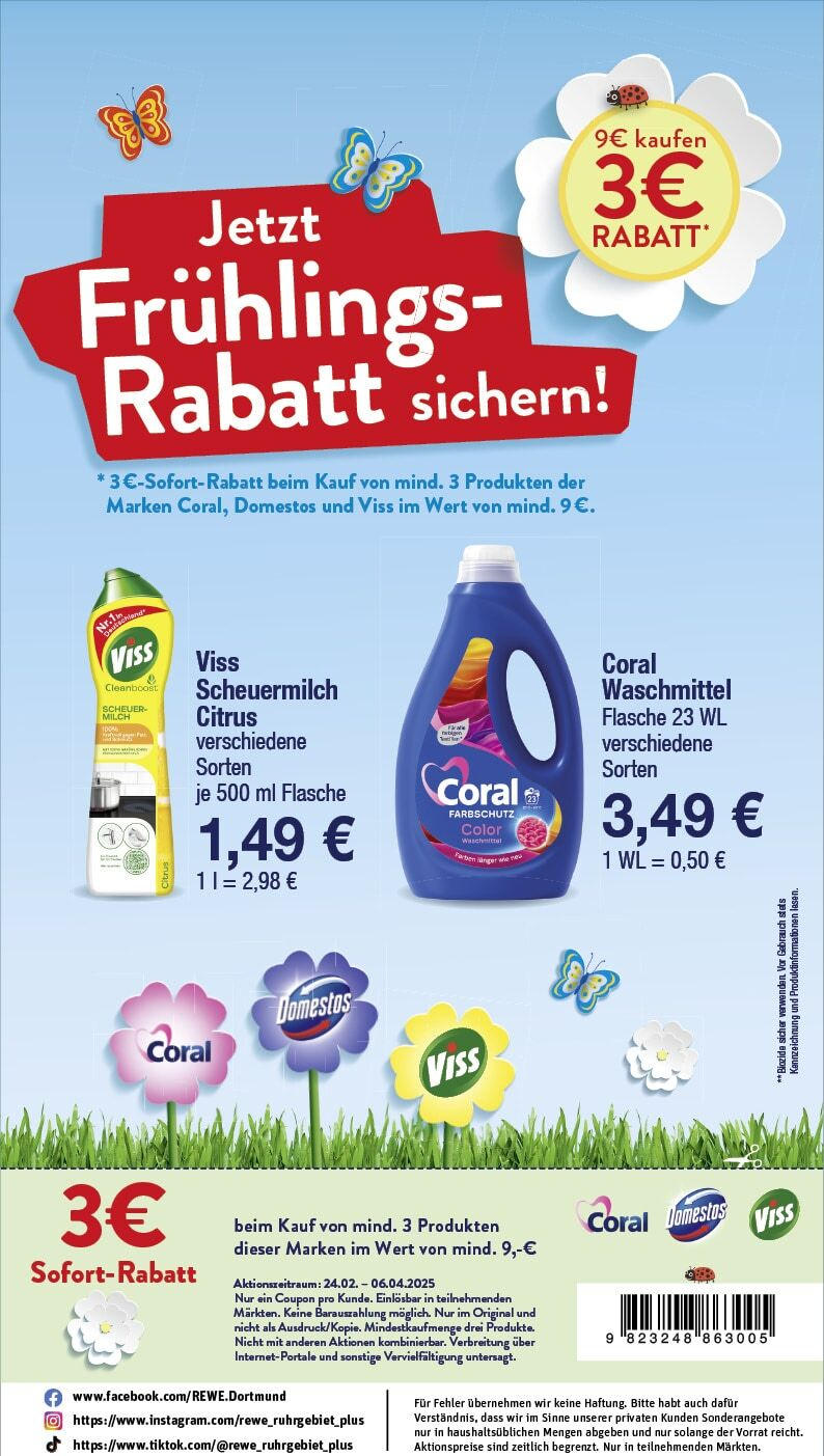 Rewe - Rewe: Wochenangebote (ab 10.03.2025) zum Blättern » Angebote | Seite: 30 | Produkte: Coral, Waschmittel