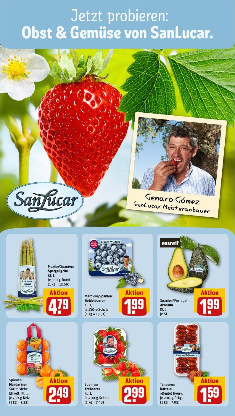 Rewe - Rewe: Wochenangebote (ab 10.03.2025) zum Blättern » Angebote | Seite: 10 | Produkte: Spargel, Heidelbeeren, Avocado, Erdbeeren