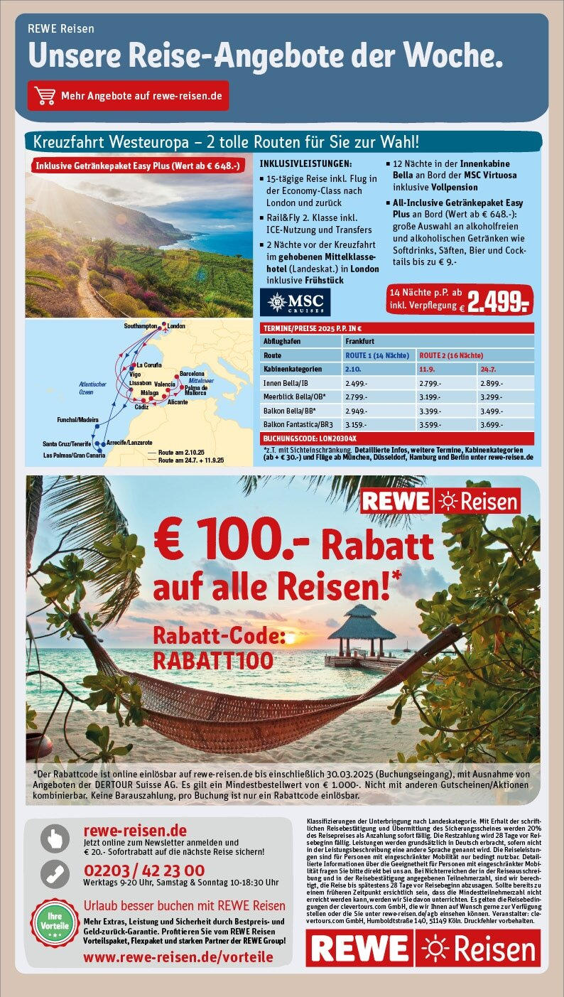 Rewe - Rewe: Wochenangebote (ab 10.03.2025) zum Blättern » Angebote | Seite: 26 | Produkte: Bier, Uhr