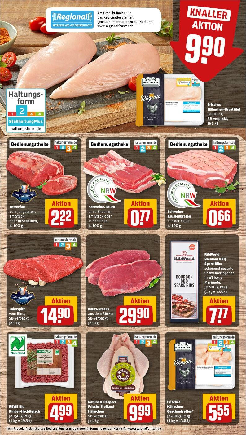 Rewe - Rewe: Wochenangebote (ab 10.03.2025) zum Blättern » Angebote | Seite: 10 | Produkte: Hahnchen, Schweinebauch, Spare ribs, Whiskey