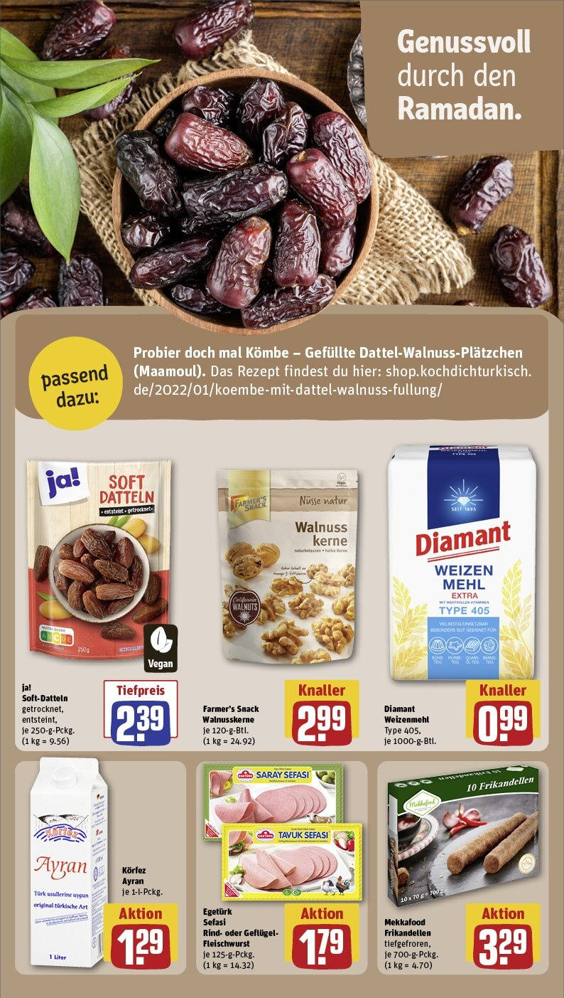 Rewe - Rewe: Wochenangebote (ab 10.03.2025) zum Blättern » Angebote | Seite: 16 | Produkte: Mehl, Weizenmehl, Nüsse