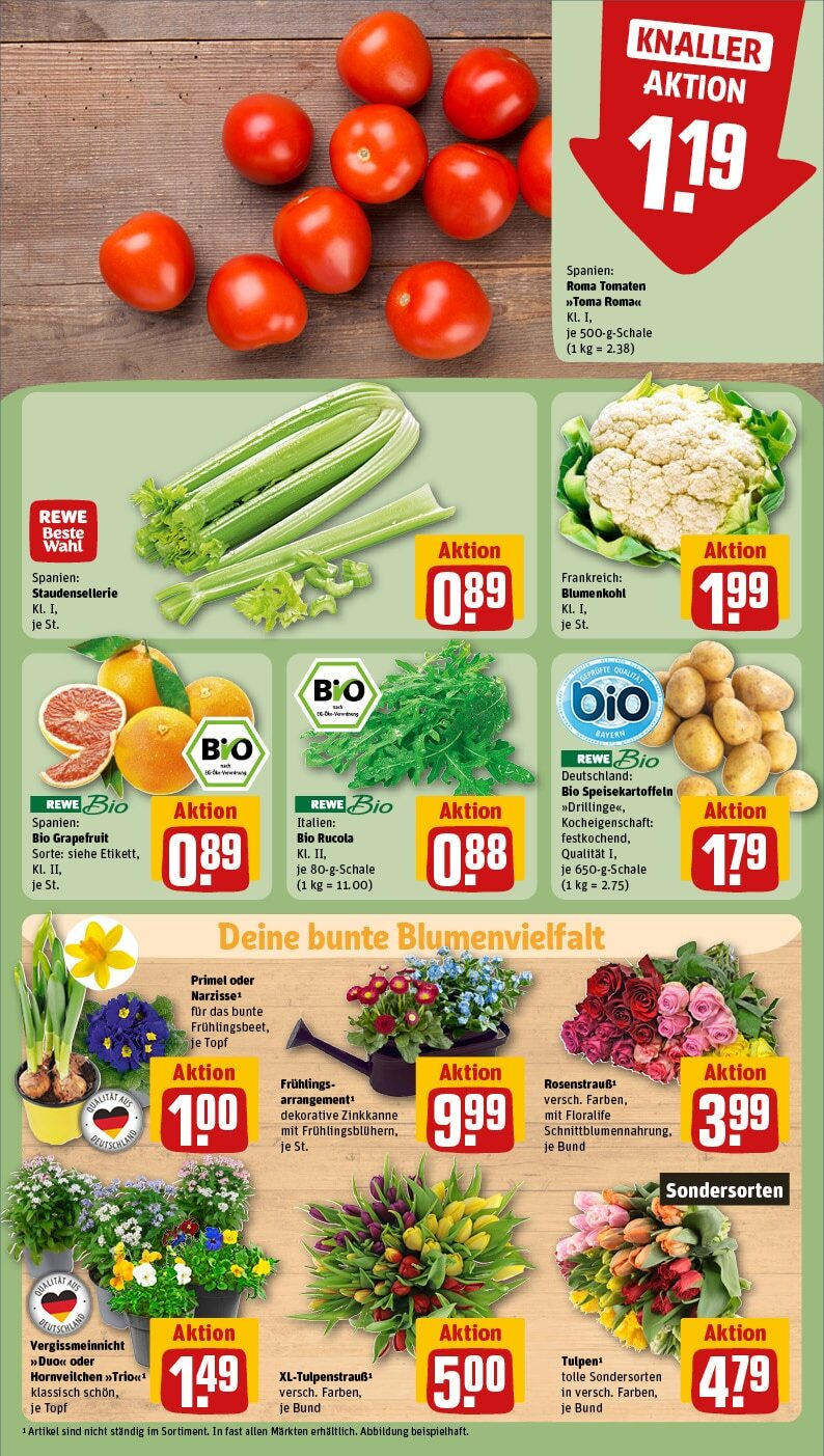 Rewe - Rewe: Wochenangebote (ab 10.03.2025) zum Blättern » Angebote | Seite: 9 | Produkte: Rucola, Tomaten