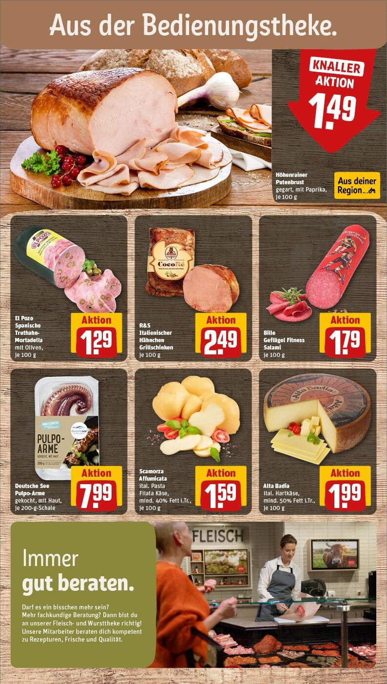 Rewe - Rewe: Wochenangebote (ab 10.03.2025) zum Blättern » Angebote | Seite: 13 | Produkte: Hahnchen, Pasta, Salami, Fleisch