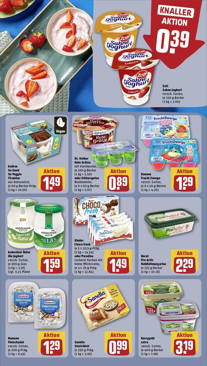 Rewe - Rewe: Wochenangebote (ab 10.03.2025) zum Blättern » Angebote | Seite: 15 | Produkte: Joghurt, Fruchtzwerge, Becel, Sahne