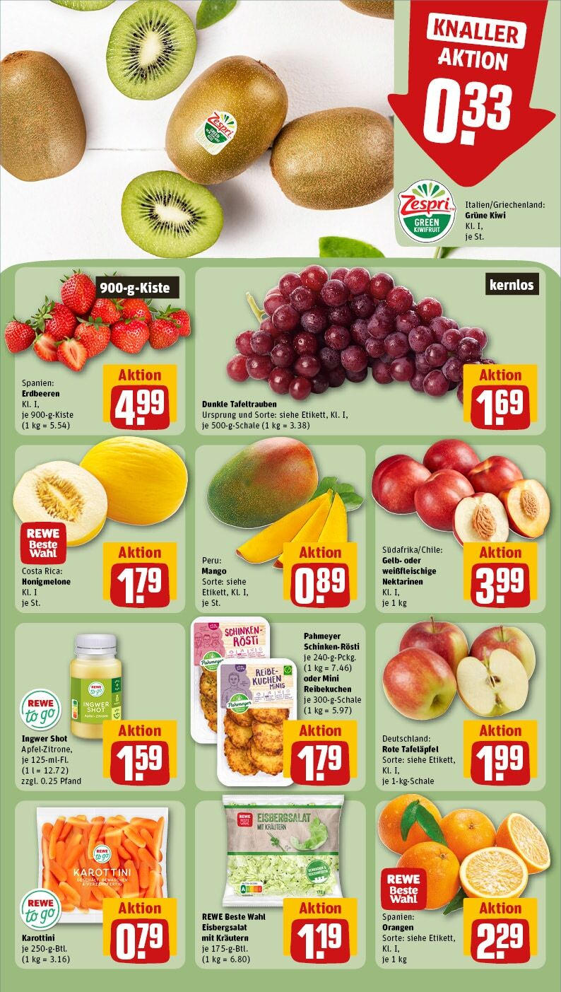 Rewe - Rewe: Wochenangebote (ab 10.03.2025) zum Blättern » Angebote | Seite: 8 | Produkte: Nektarinen, Eisbergsalat, Melone, Erdbeeren