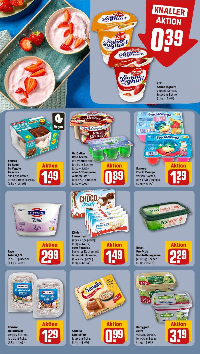 Rewe - Rewe: Wochenangebote (ab 10.03.2025) zum Blättern » Angebote | Seite: 13 | Produkte: Fruchtzwerge, Sanella, Kuchen, Sahne