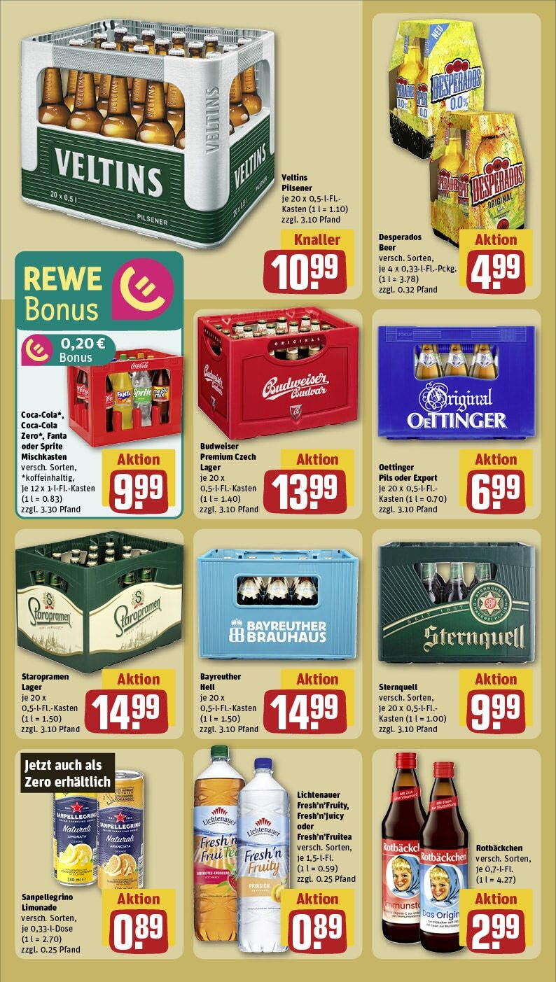 Rewe - Rewe: Wochenangebote (ab 10.03.2025) zum Blättern » Angebote | Seite: 20 | Produkte: Fanta, Sprite, Oettinger, Budweiser