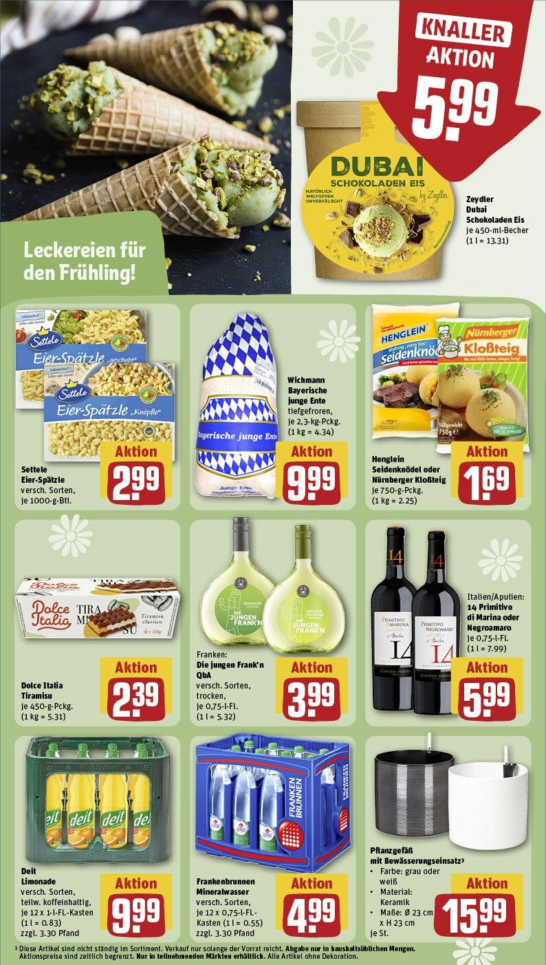 Rewe - Rewe: Wochenangebote (ab 10.03.2025) zum Blättern » Angebote | Seite: 19 | Produkte: Limonade, Mineralwasser, Eis, Ente