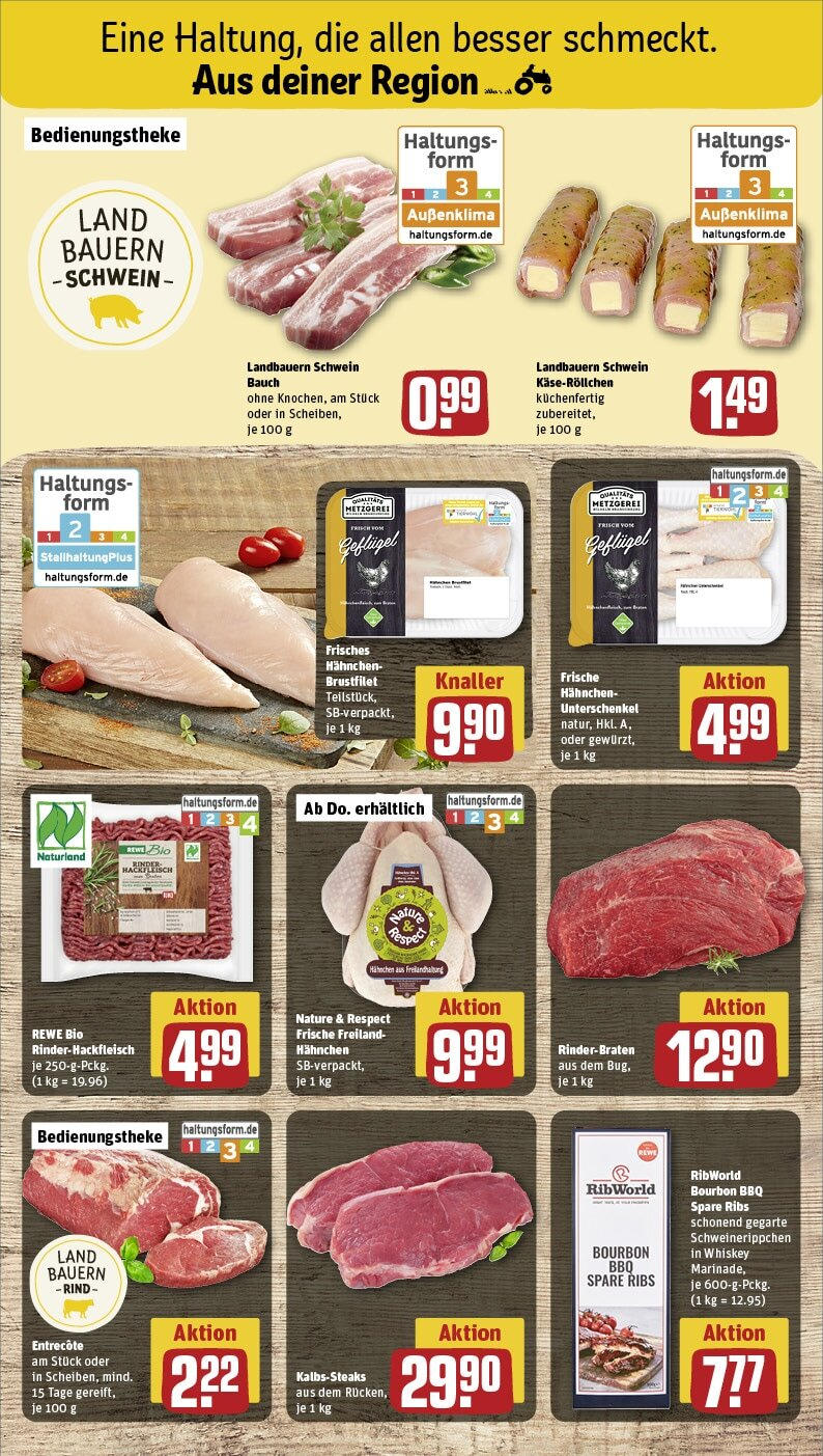 Rewe - Rewe: Wochenangebote (ab 10.03.2025) zum Blättern » Angebote | Seite: 12 | Produkte: Hahnchen, Spare ribs, Bourbon, Whiskey