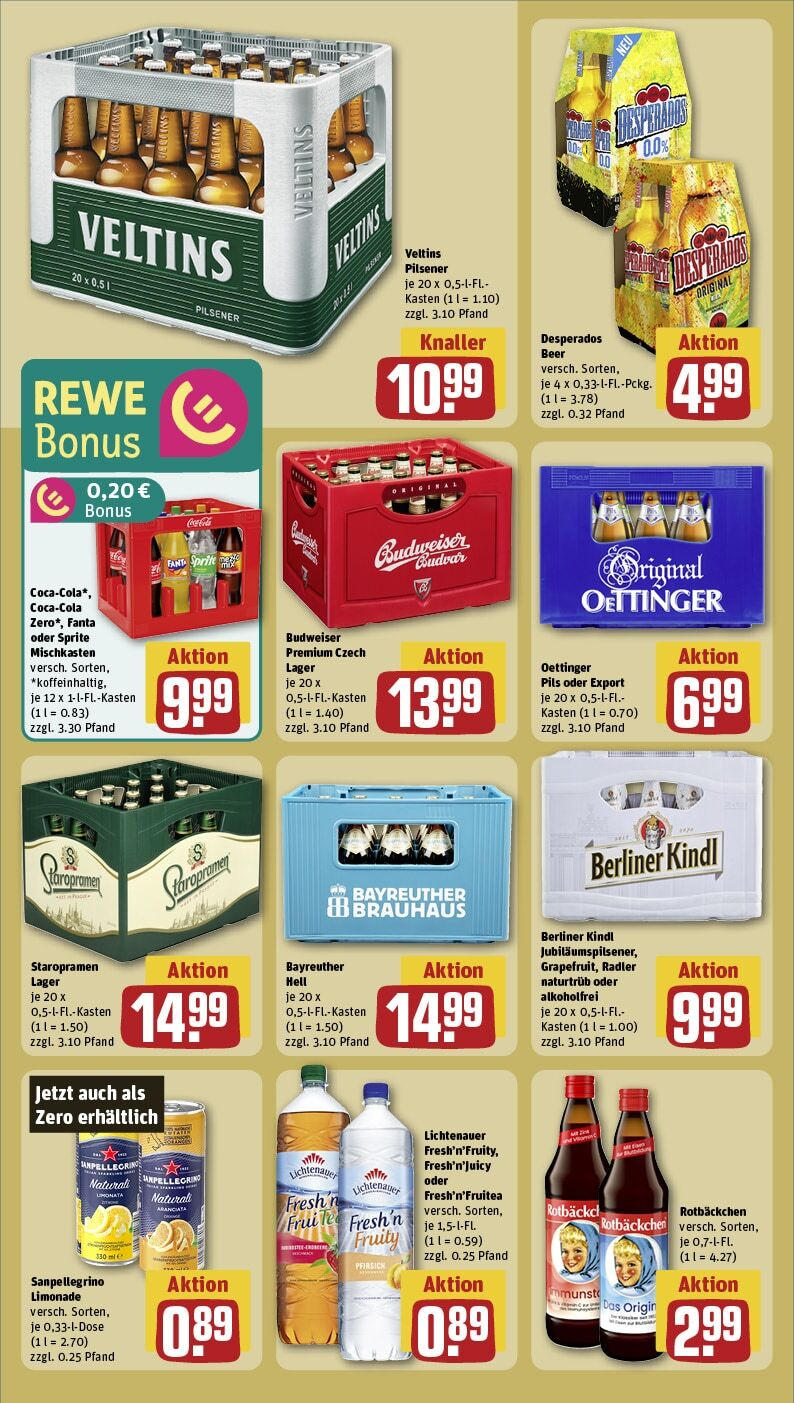 Rewe - Rewe: Wochenangebote (ab 10.03.2025) zum Blättern » Angebote | Seite: 20 | Produkte: Berliner, Fanta, Oettinger, Desperados