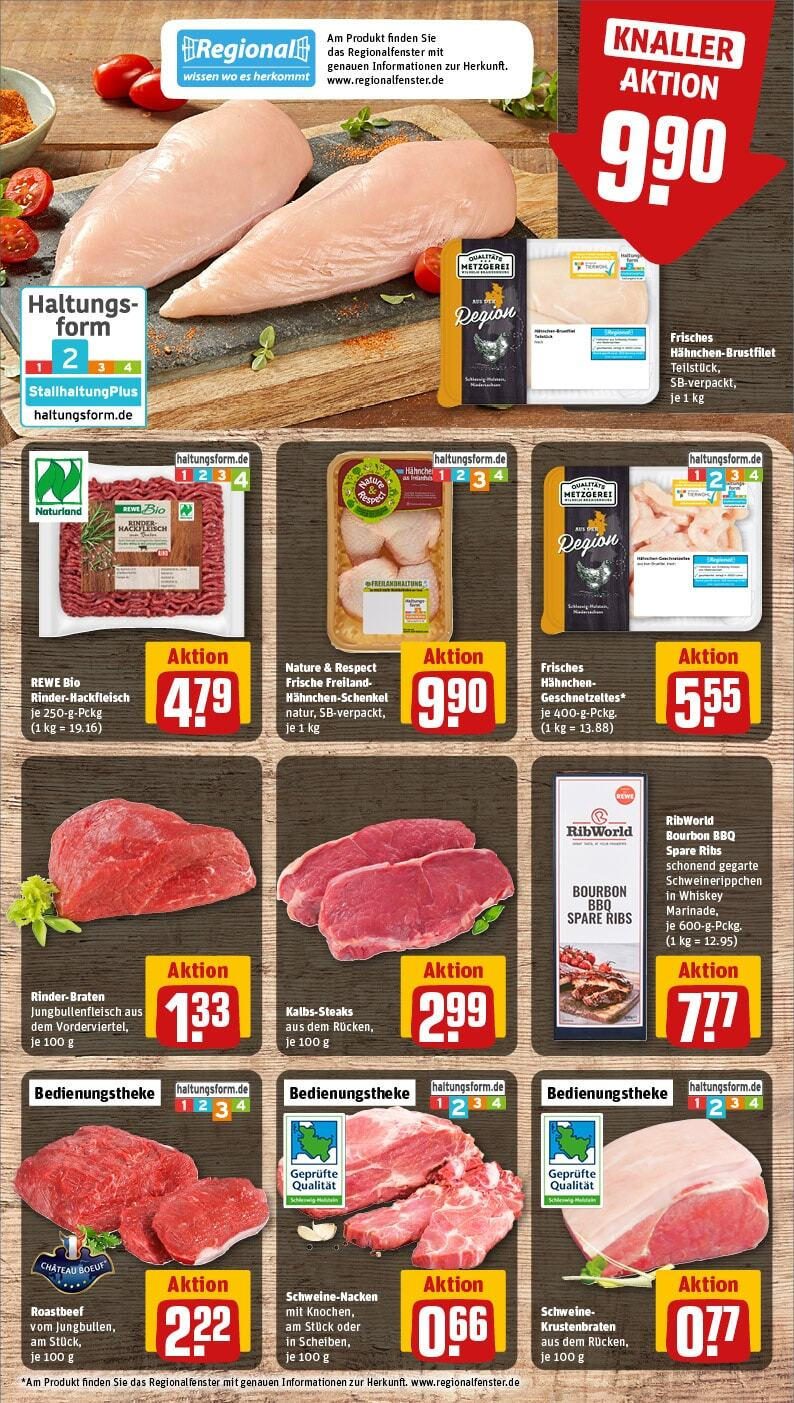 Rewe - Rewe: Wochenangebote (ab 10.03.2025) zum Blättern » Angebote | Seite: 10 | Produkte: Rinderbraten, Hahnchen, Spare ribs, Whiskey