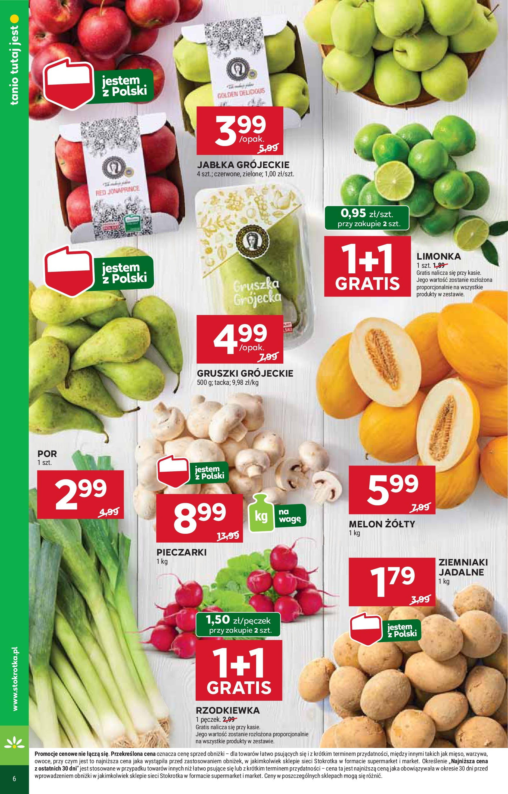 Stokrotka Gazetka 06.03.2025 - Promocje online | Strona: 6 | Produkty: Limonka, Melon, Jabłka, Ziemniaki