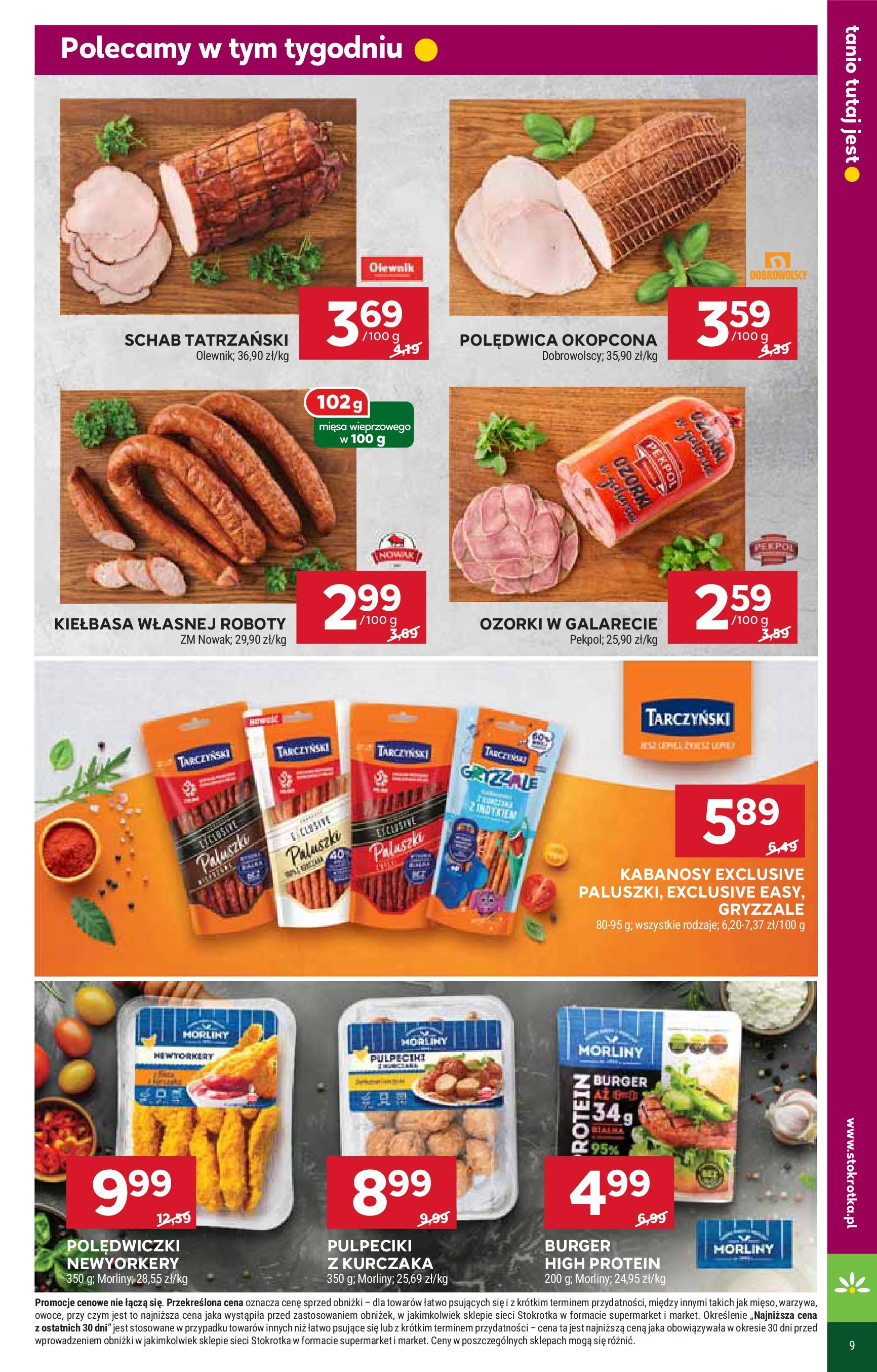 Stokrotka Gazetka 06.03.2025 - Promocje online | Strona: 9 | Produkty: Kiełbasa, Stokrotka, Paluszki, Warzywa