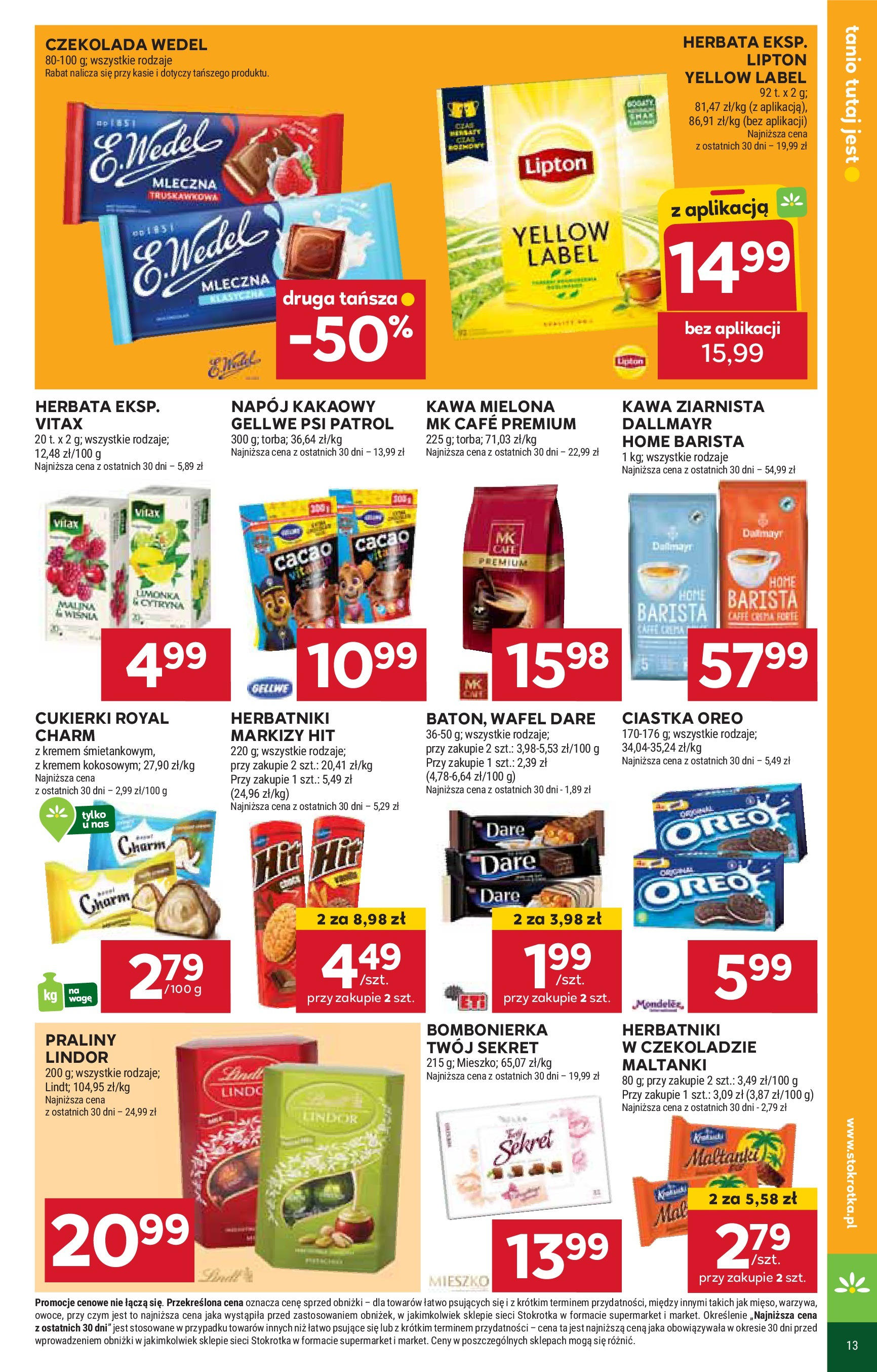 Stokrotka Gazetka 06.03.2025 - Promocje online | Strona: 13 | Produkty: Stokrotka, Ciastka Oreo, Czekolada, Ciastka