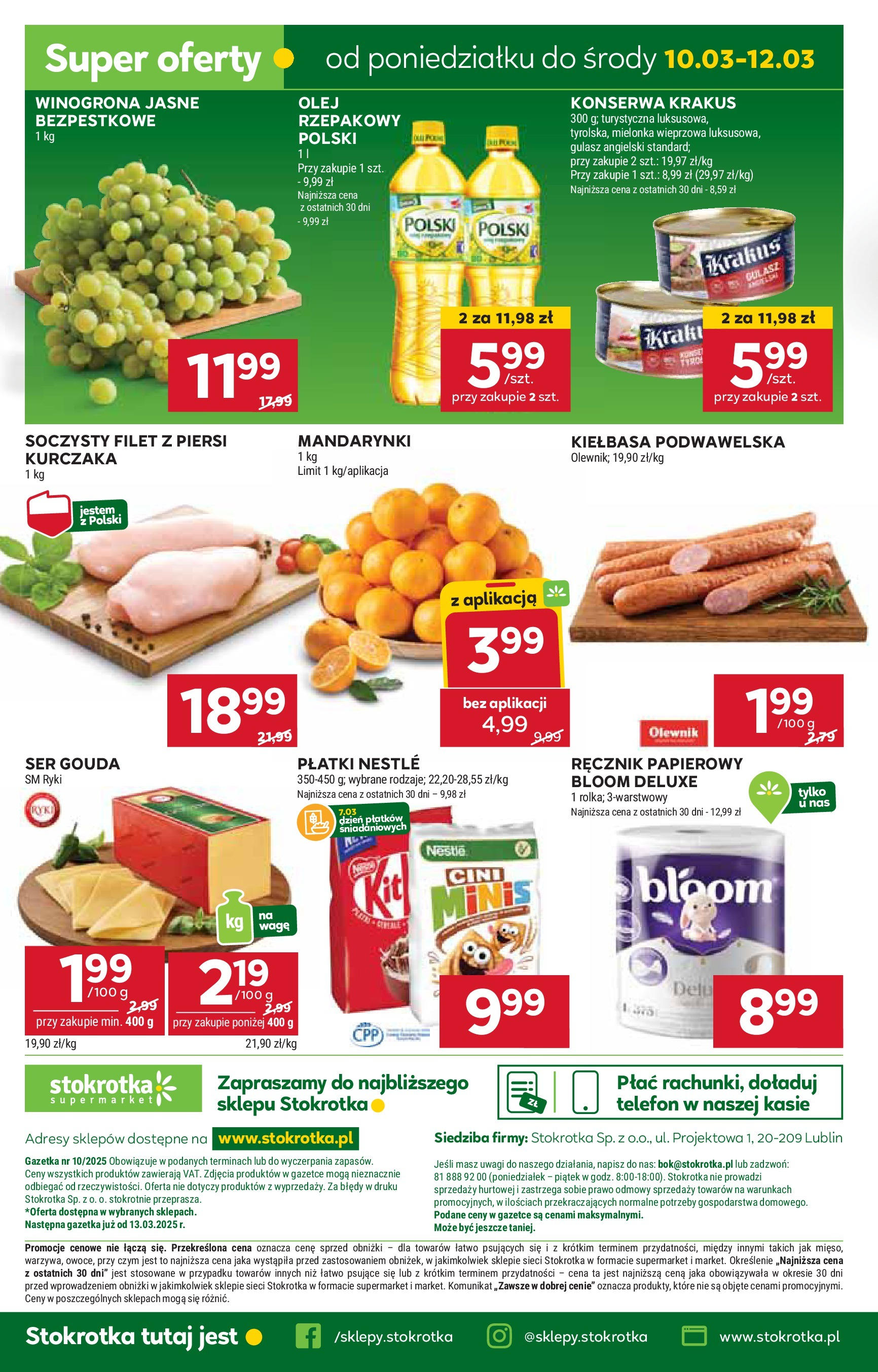 Stokrotka Gazetka 06.03.2025 - Promocje online | Strona: 20 | Produkty: Kiełbasa, Stokrotka, Mandarynki, Ręcznik papierowy