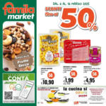 Famila Market Sconti fino al 50% - al 16.03.2025