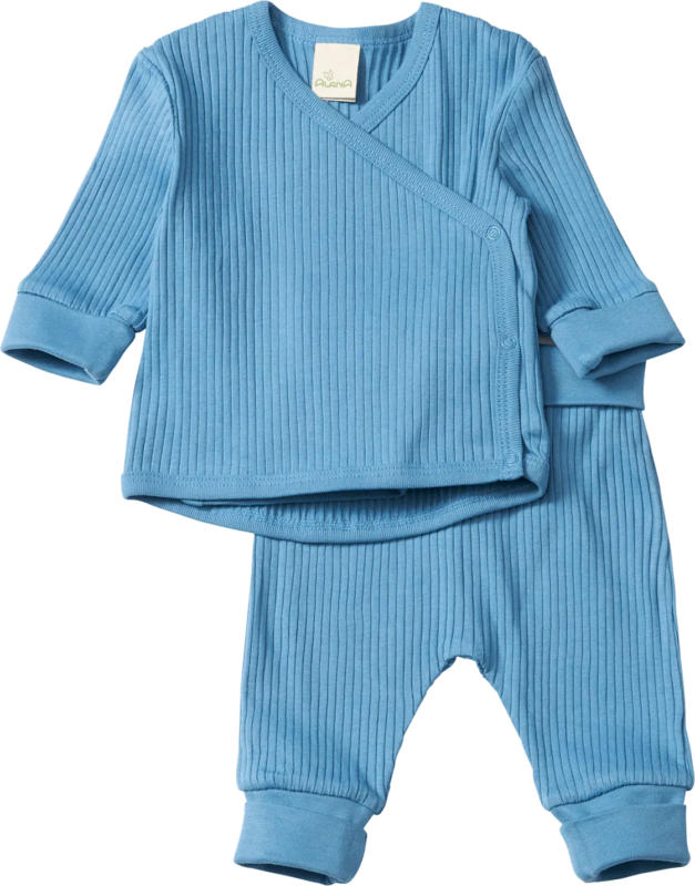 ALANA Set mit Mitwachsfunktion mit Wickelshirt & Hose, blau, Gr. 56