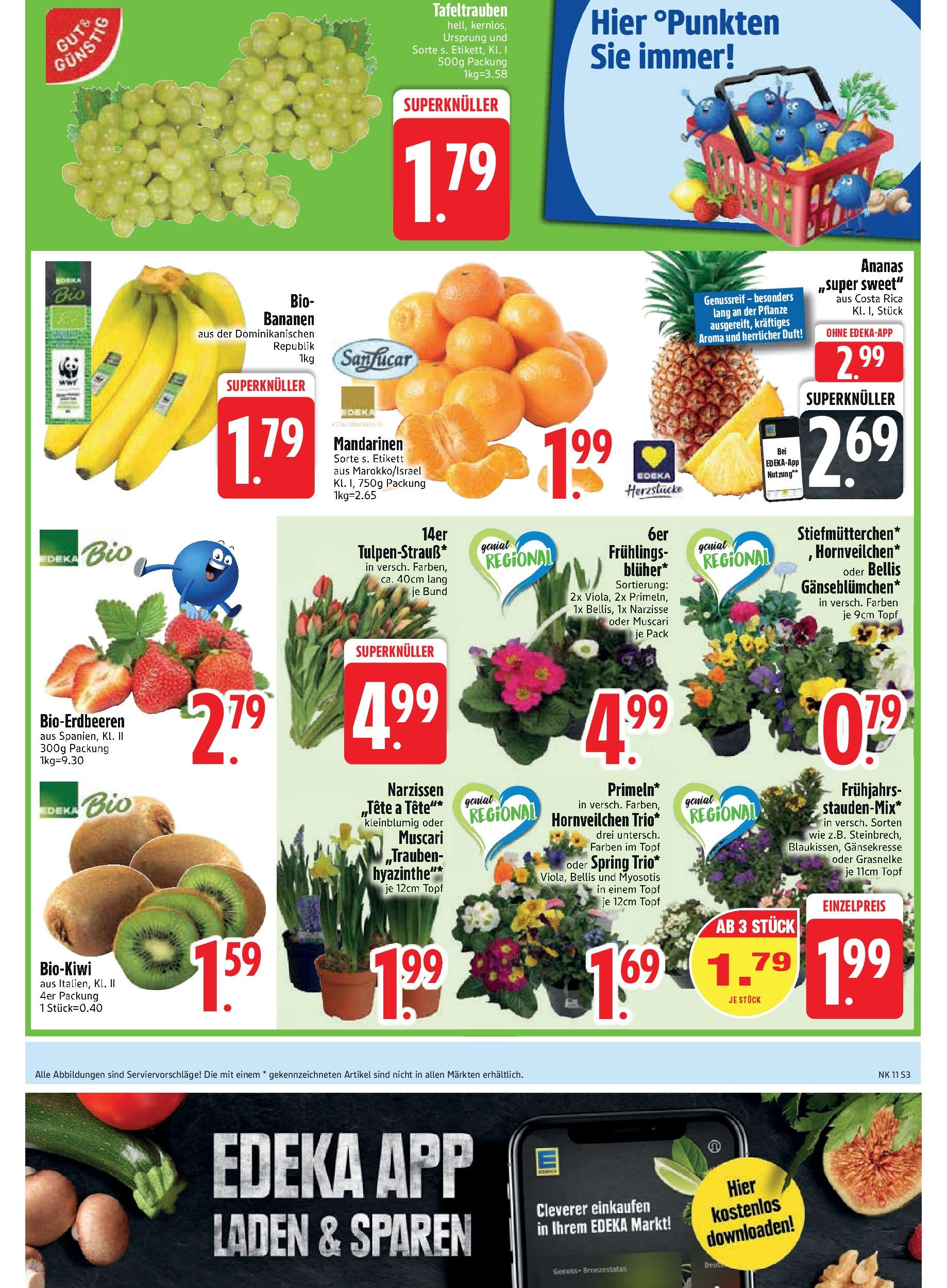 Edeka - Unterföhring, Mitterfeldallee 29 (ab 10.03.2025) » Angebote Online | Seite: 5 | Produkte: Bananen, Mandarinen, Ananas