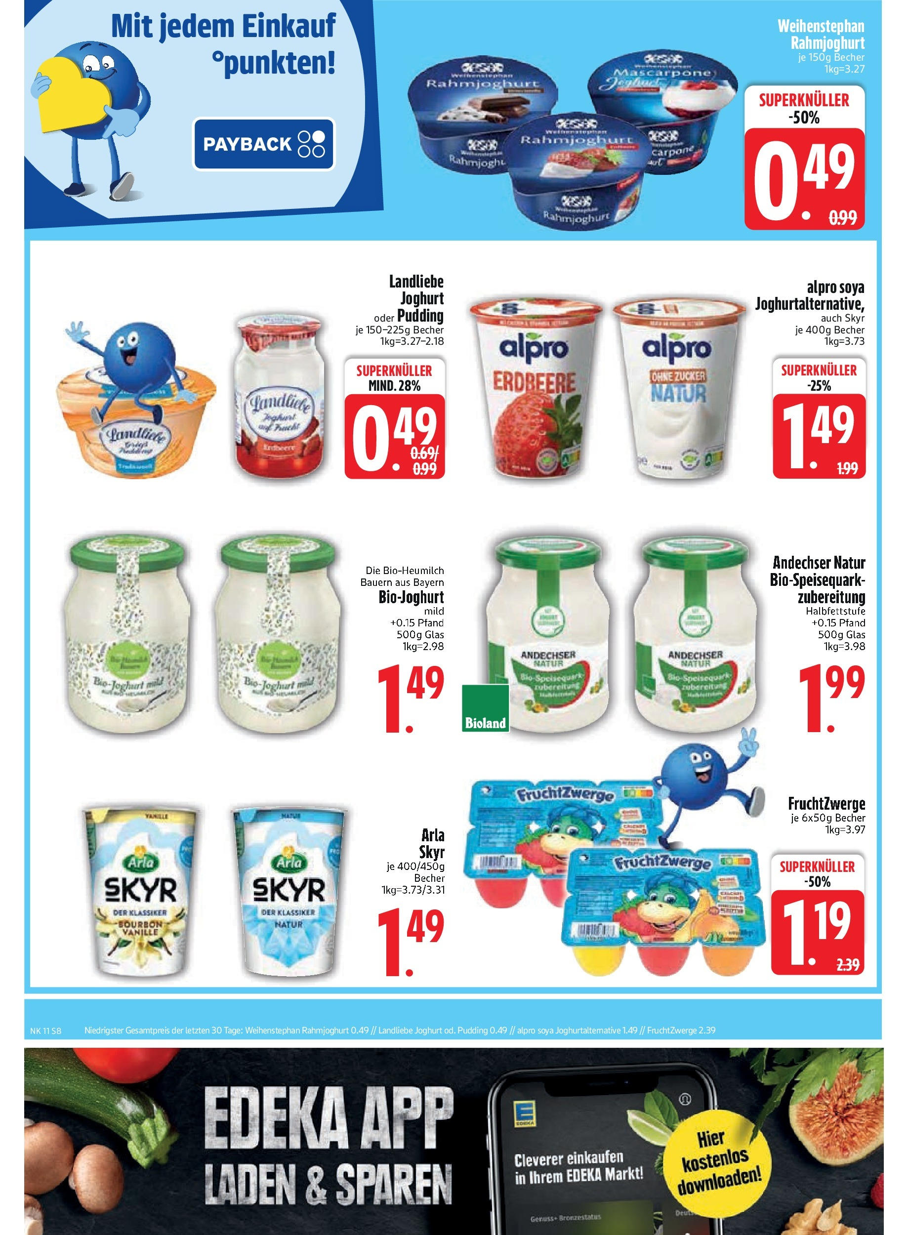 Edeka - Unterföhring, Mitterfeldallee 29 (ab 10.03.2025) » Angebote Online | Seite: 10 | Produkte: Mascarpone, Skyr, Zucker, Landliebe joghurt